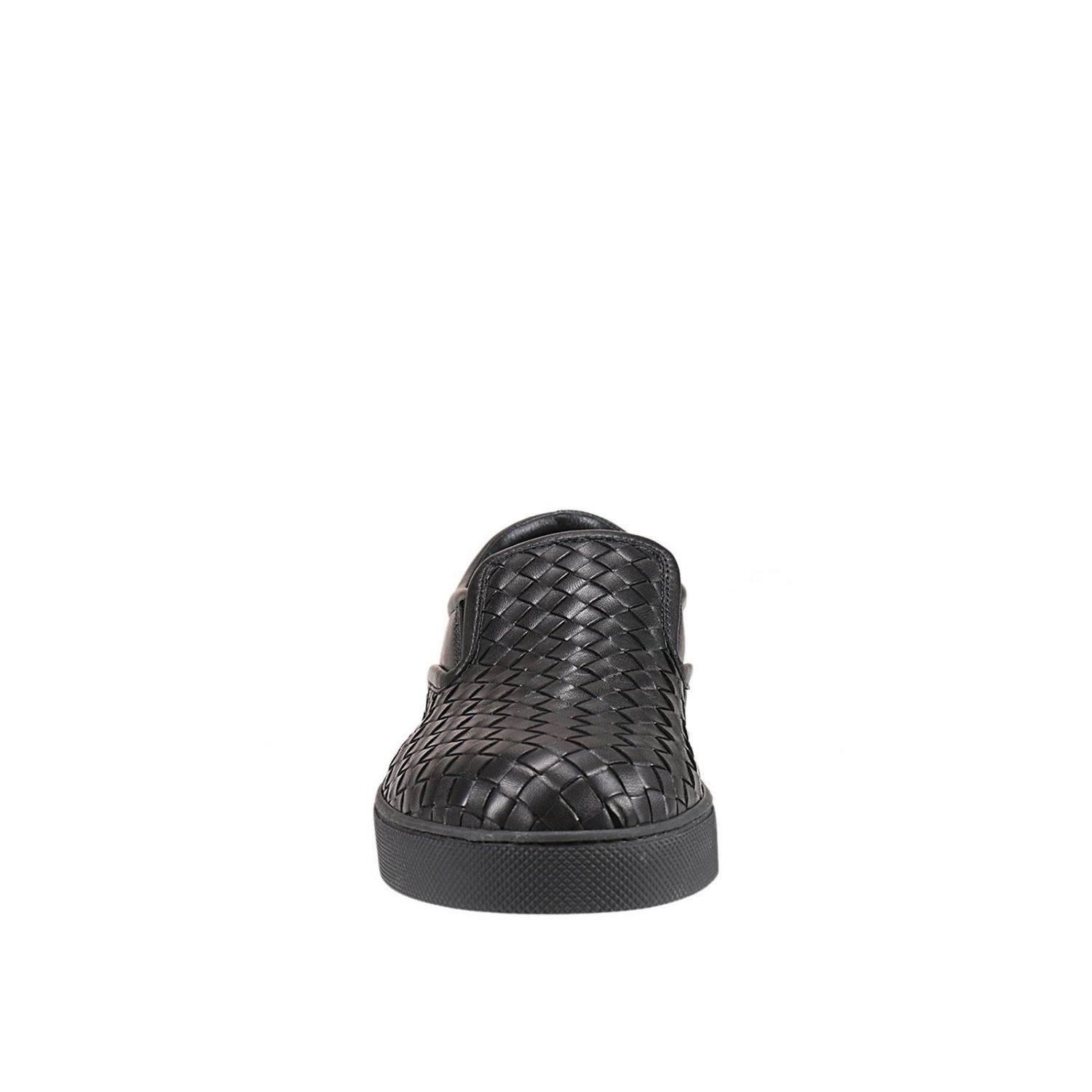 BOTTEGA VENETA: SNEAKERS SLIP ON PELLE INTRECCIATA - Nero | Sneakers  Bottega Veneta 190809 v0013 GIGLIO.COM