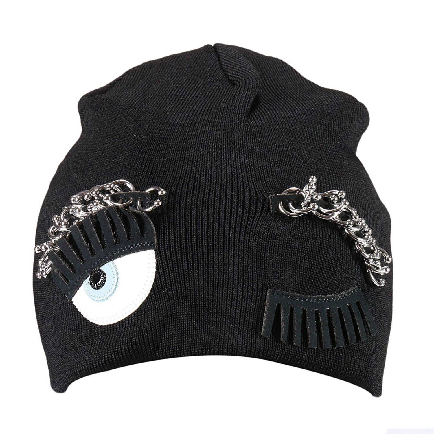 Chiara Ferragni Outlet: Hat woman - Black | Hat Chiara Ferragni CFC001  GIGLIO.COM