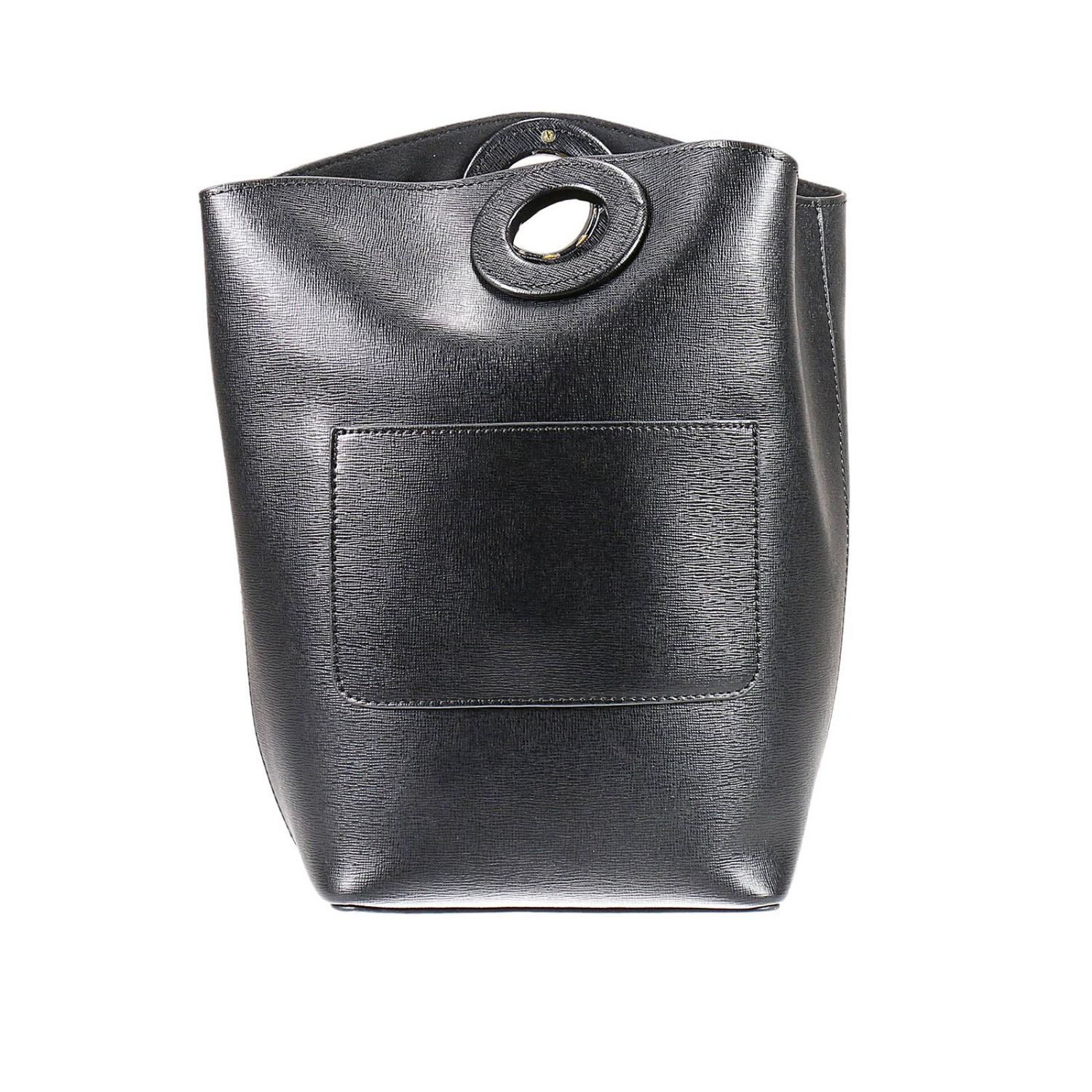 Pinko Love Wave Borsa a secchiello pelle di vitello finemente grana nero -  1P22L3-Y81J-Z99Q | wardow.com