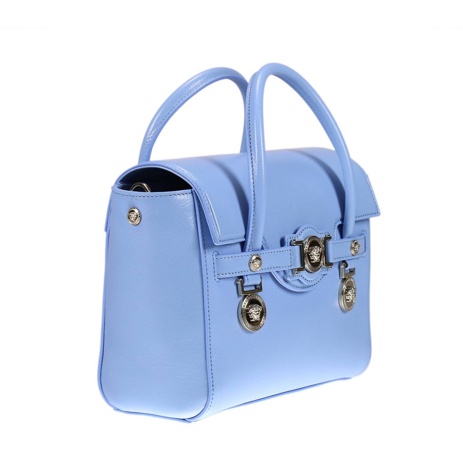 Versace Outlet Handbag woman Tote Bags Versace Women Sky Blue Tote Bags Versace DBFD703