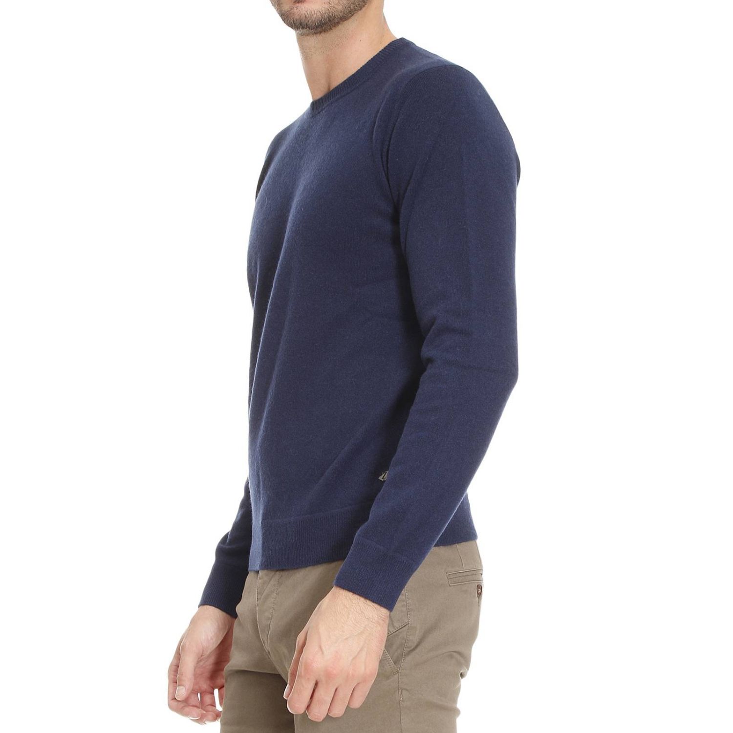 Z Zegna Outlet: Sweater man - Blue | Sweater Z Zegna ZZ110 VLH10 GIGLIO.COM