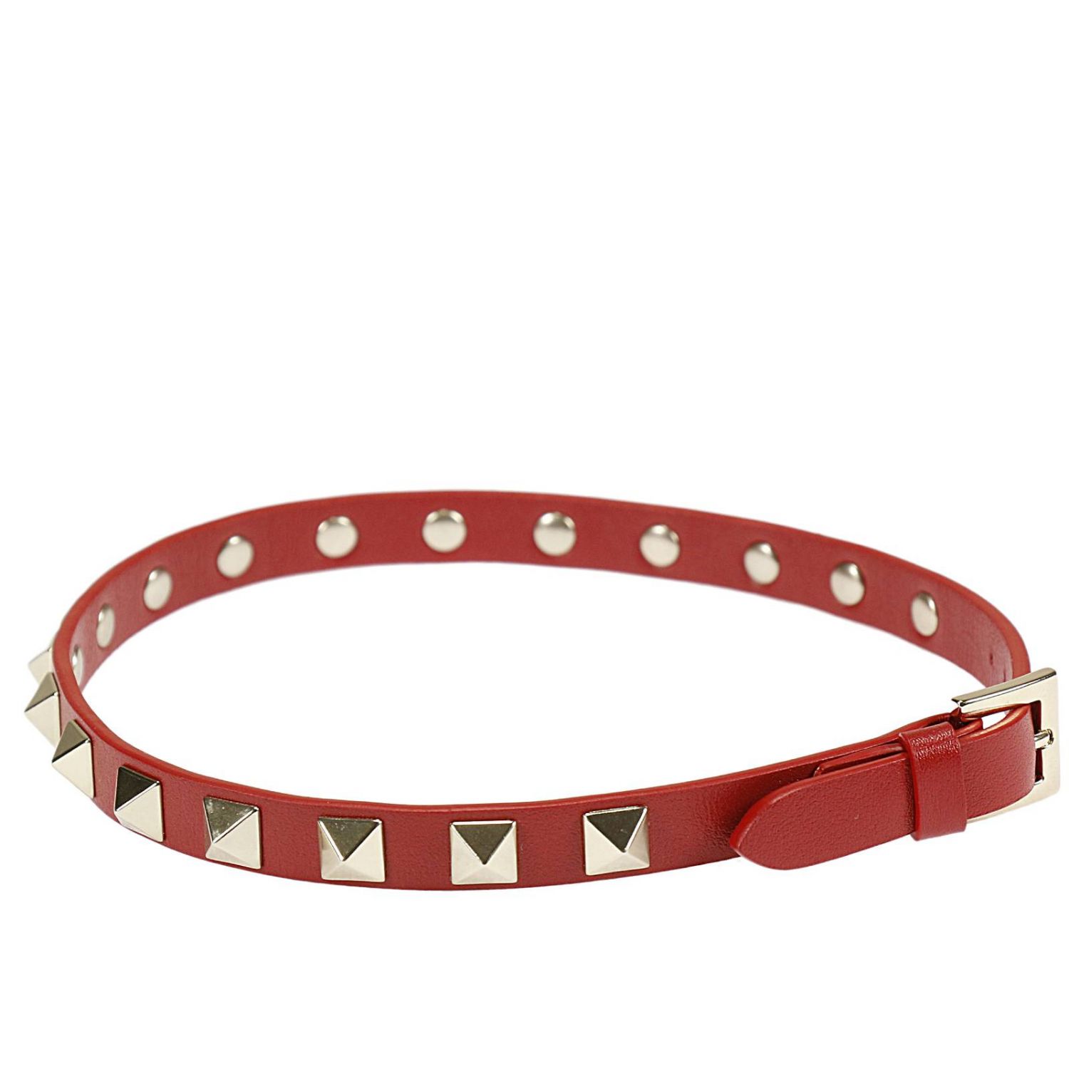 VALENTINO GARAVANI Rockstud double leather bracelet with studs Jewel