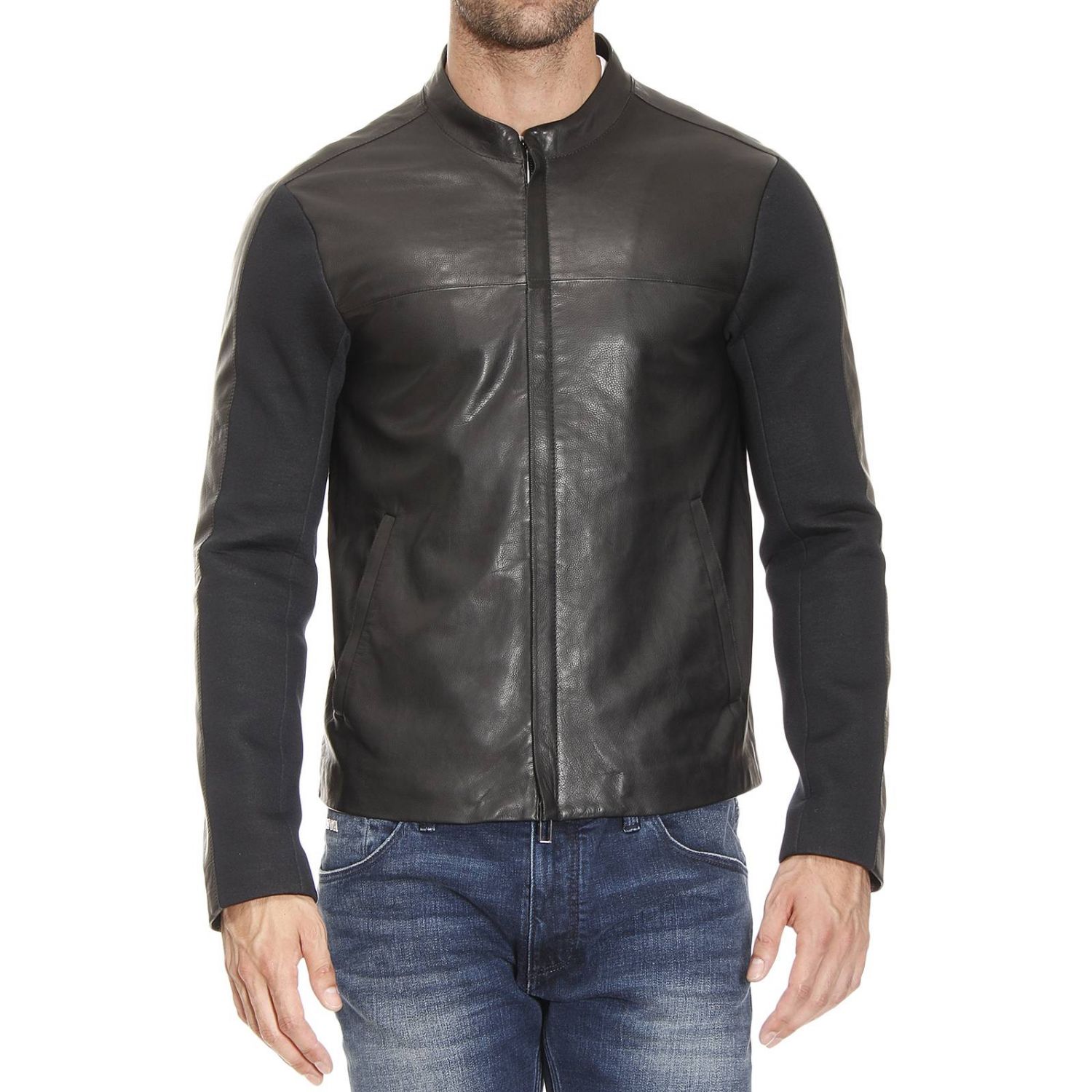 Emporio Armani Outlet: Chamarra hombre - Negro | Chaqueta Emporio Armani  6X1B6R 1LACZ GIGLIO.COM