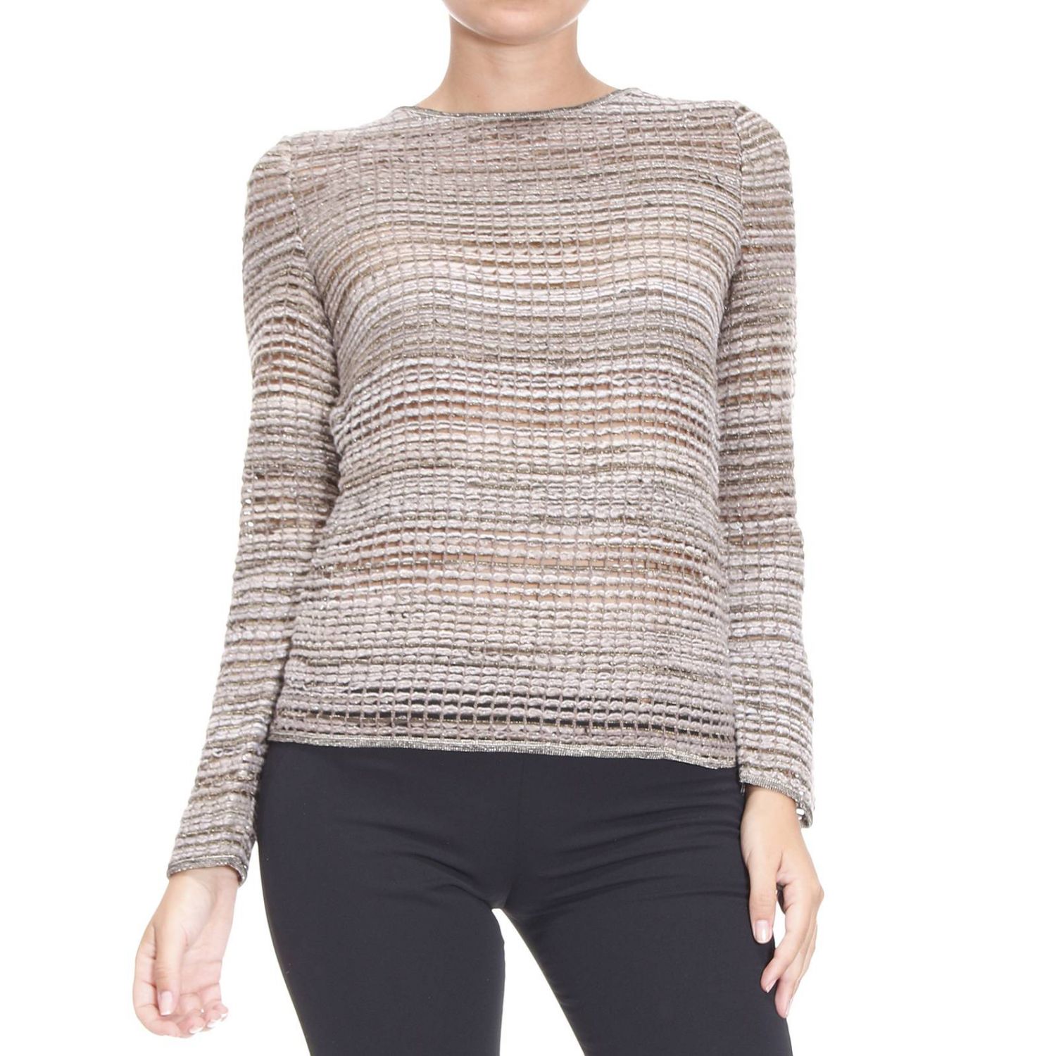 Giorgio Armani Outlet: Sweater woman - Beige | Sweater Giorgio Armani ...