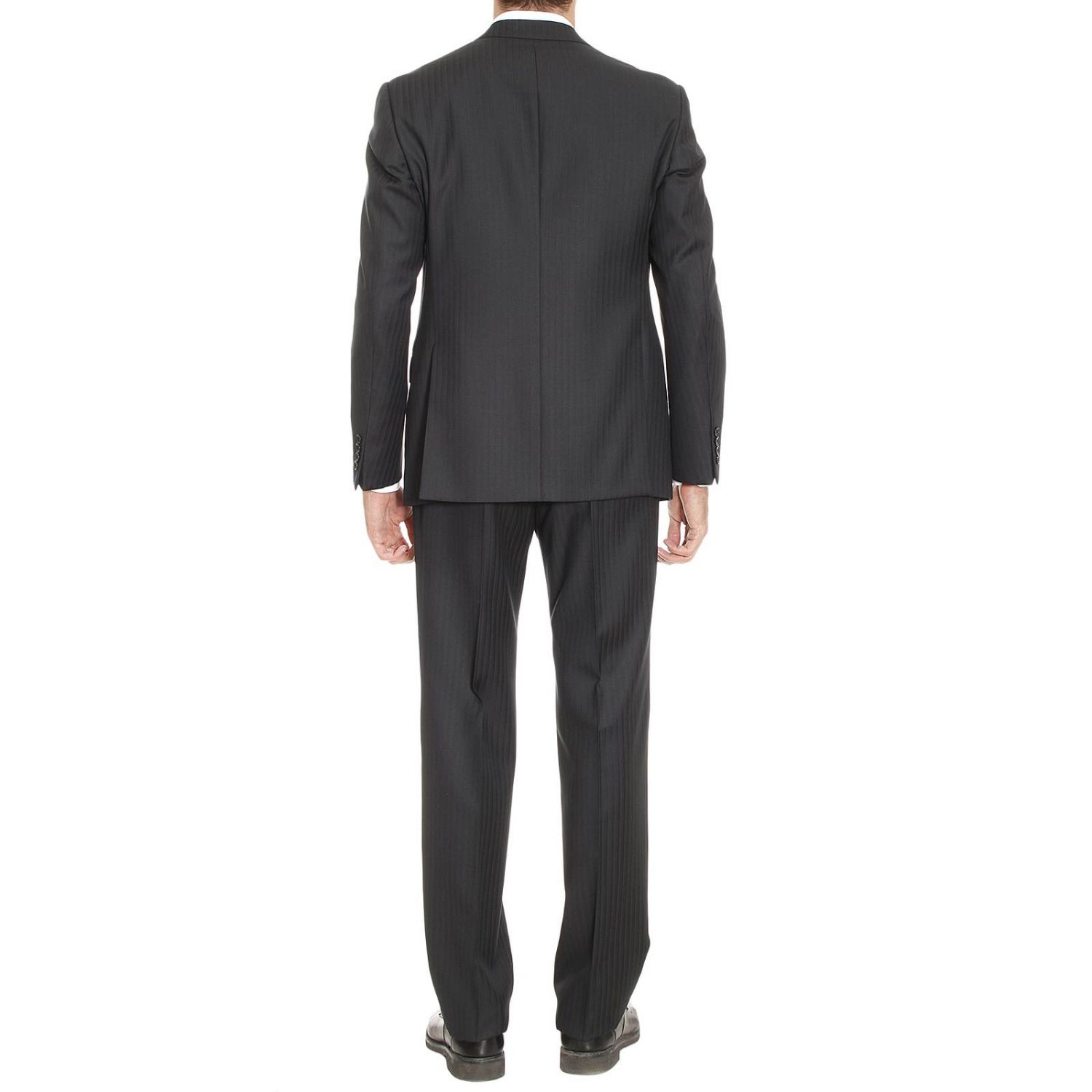 Giorgio Armani Outlet: Soft 2 bottoni fondo 20 gessato micro operato - Nero  | Abito Giorgio Armani UDVE2E UD869 GIGLIO.COM