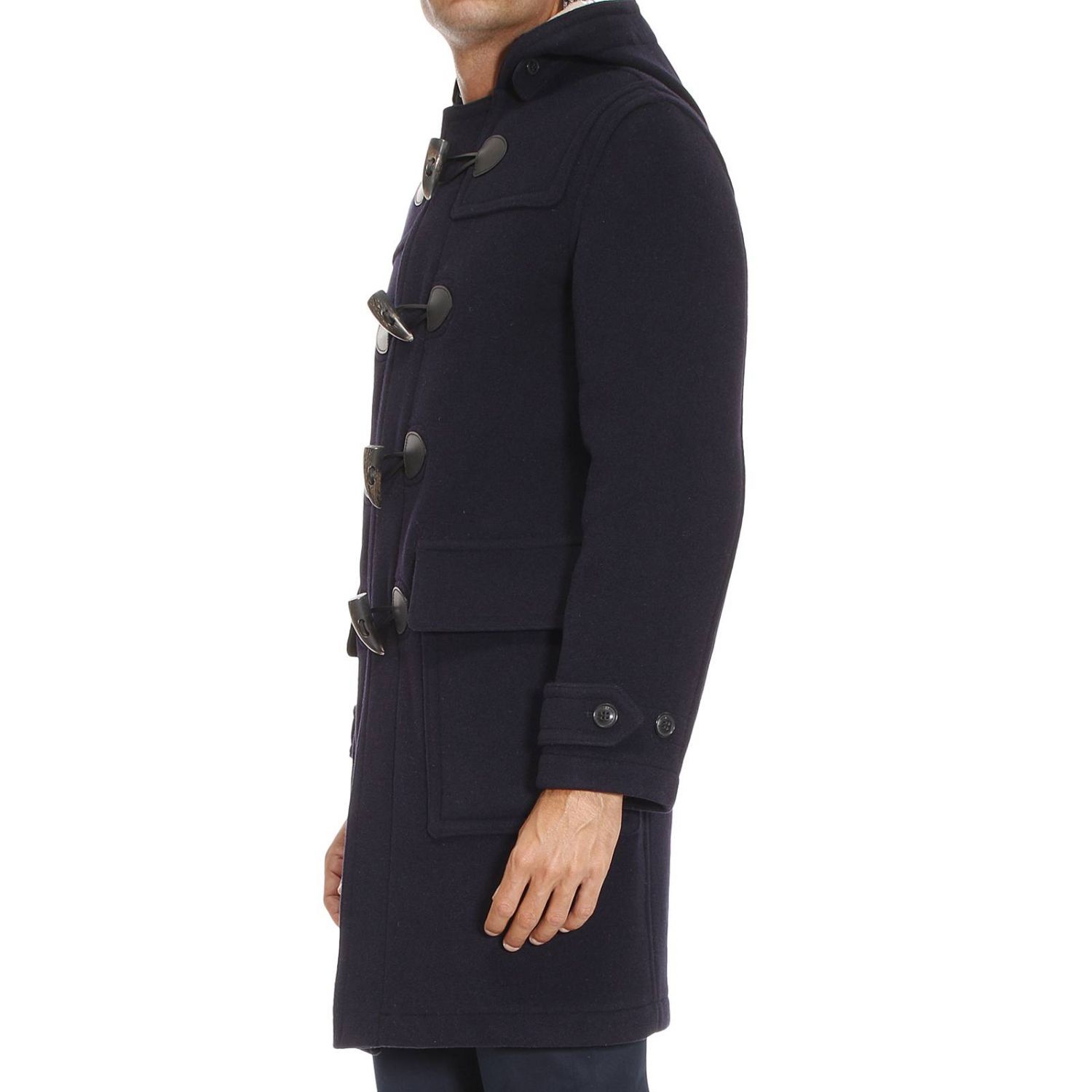 Burberry Outlet: Abrigo hombre - Azul Marino | Abrigo Burberry 3984195  GIGLIO.COM