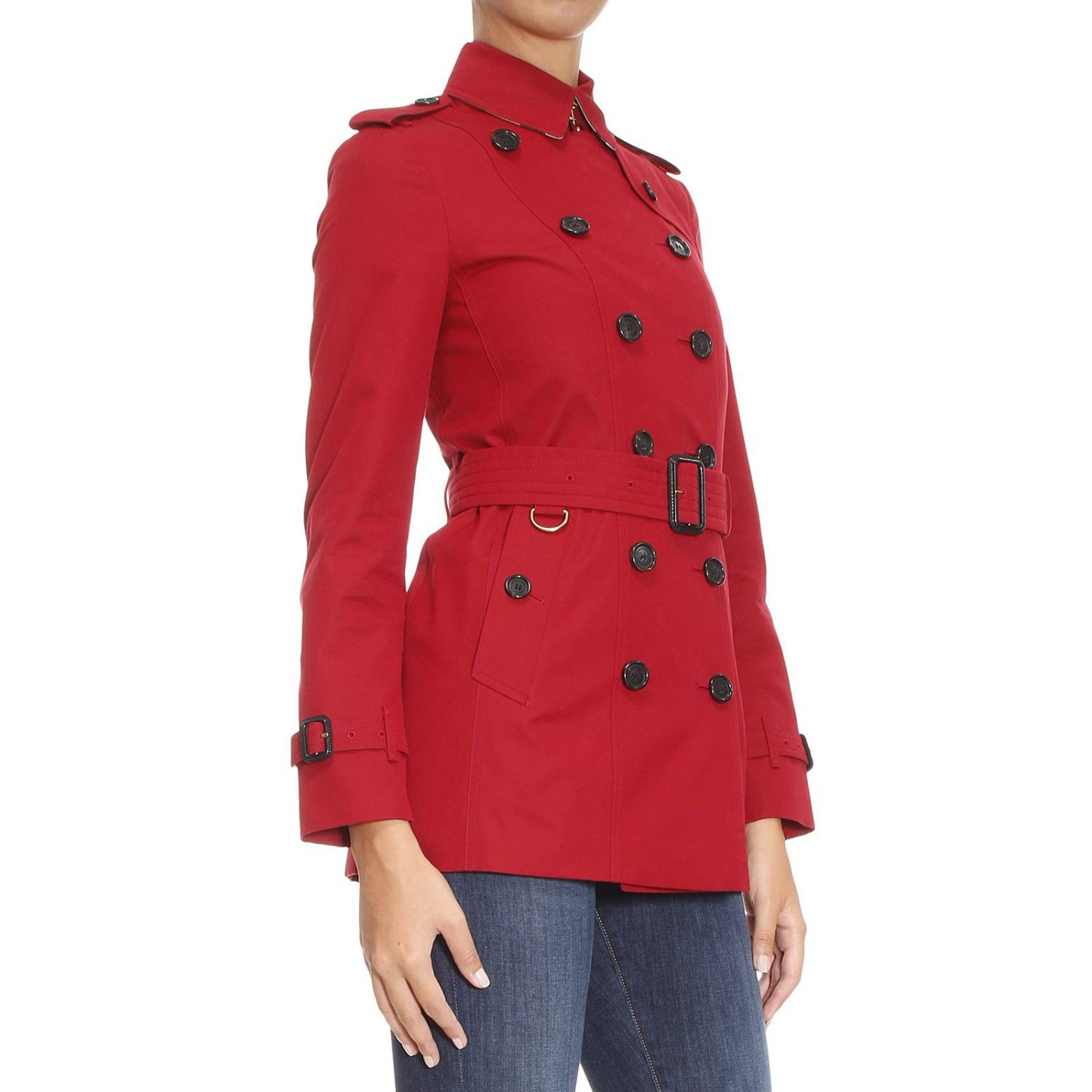 burberry coat red