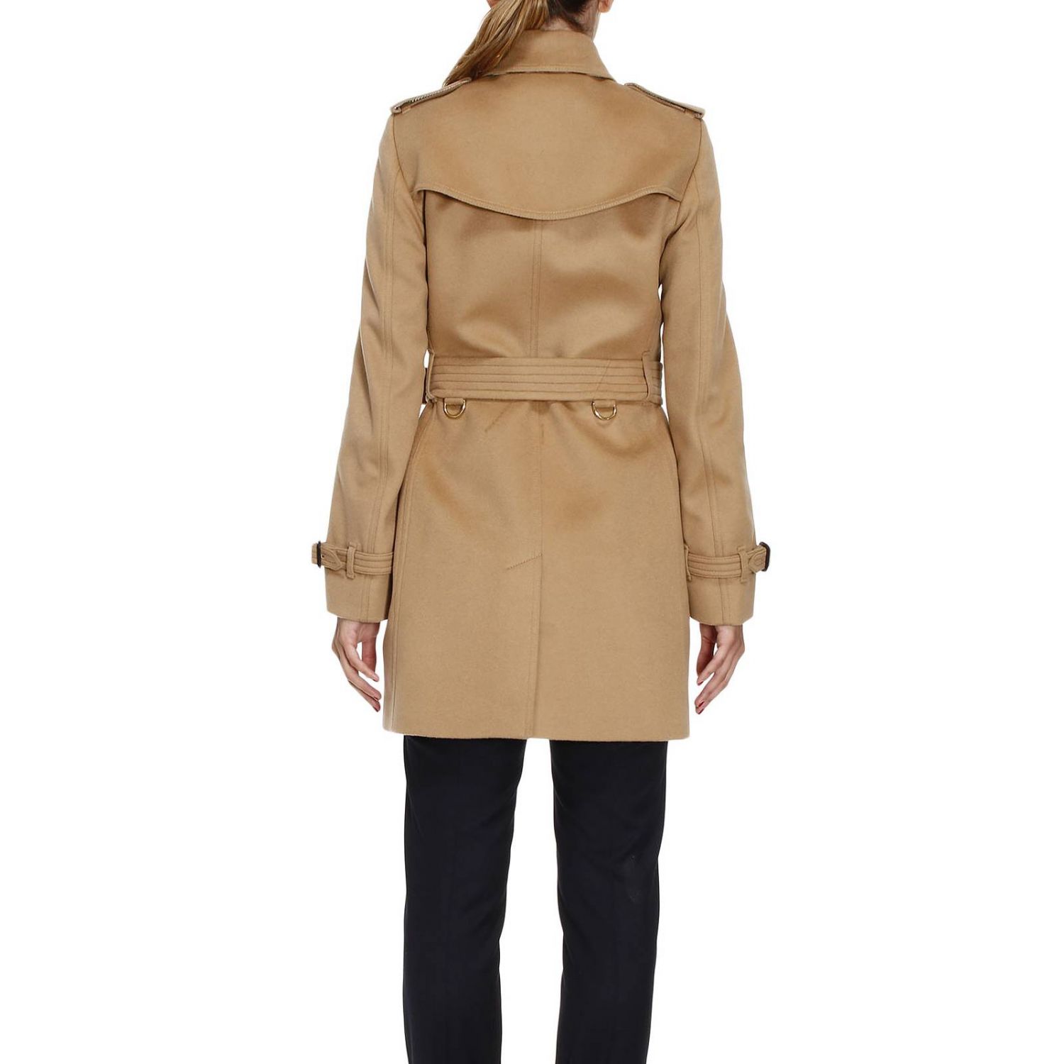 Burberry Outlet: Coat woman - Camel | Trench Coat Burberry 4019202 ...
