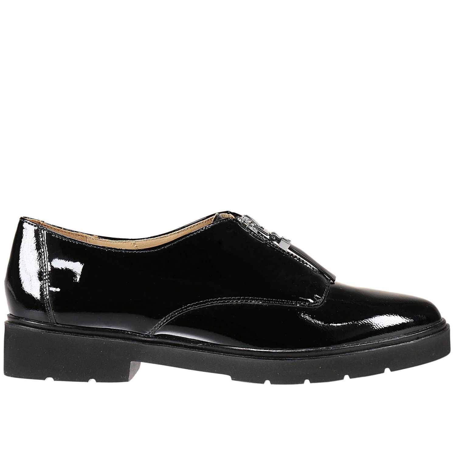 Michael Michael Kors Outlet: Dawson francesina vernice con zip - Nero | Stringate  Michael Michael Kors 40F6DWFS1A GIGLIO.COM