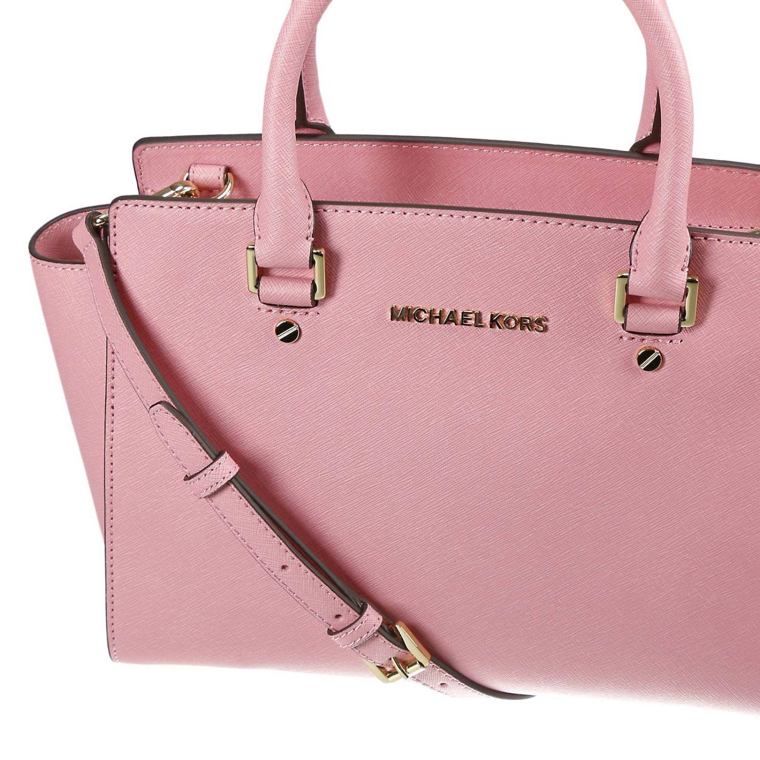 MICHAEL KORS BORSA DONNA SELMA MEDIUM SATCHEL SAFFIANIO 18K NAVY