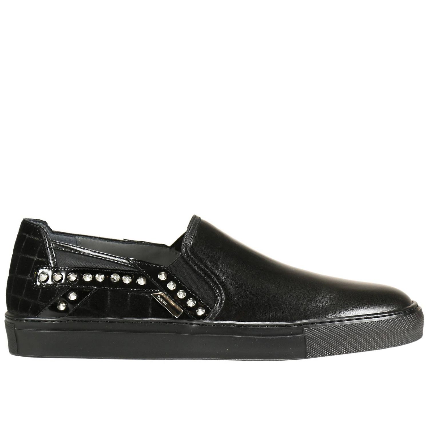 Paciotti 4Us Outlet: Ramones slip on pelle con borchie | Sneakers Paciotti  4Us Uomo Nero | Sneakers Paciotti 4Us LU3BTCP GIGLIO.COM
