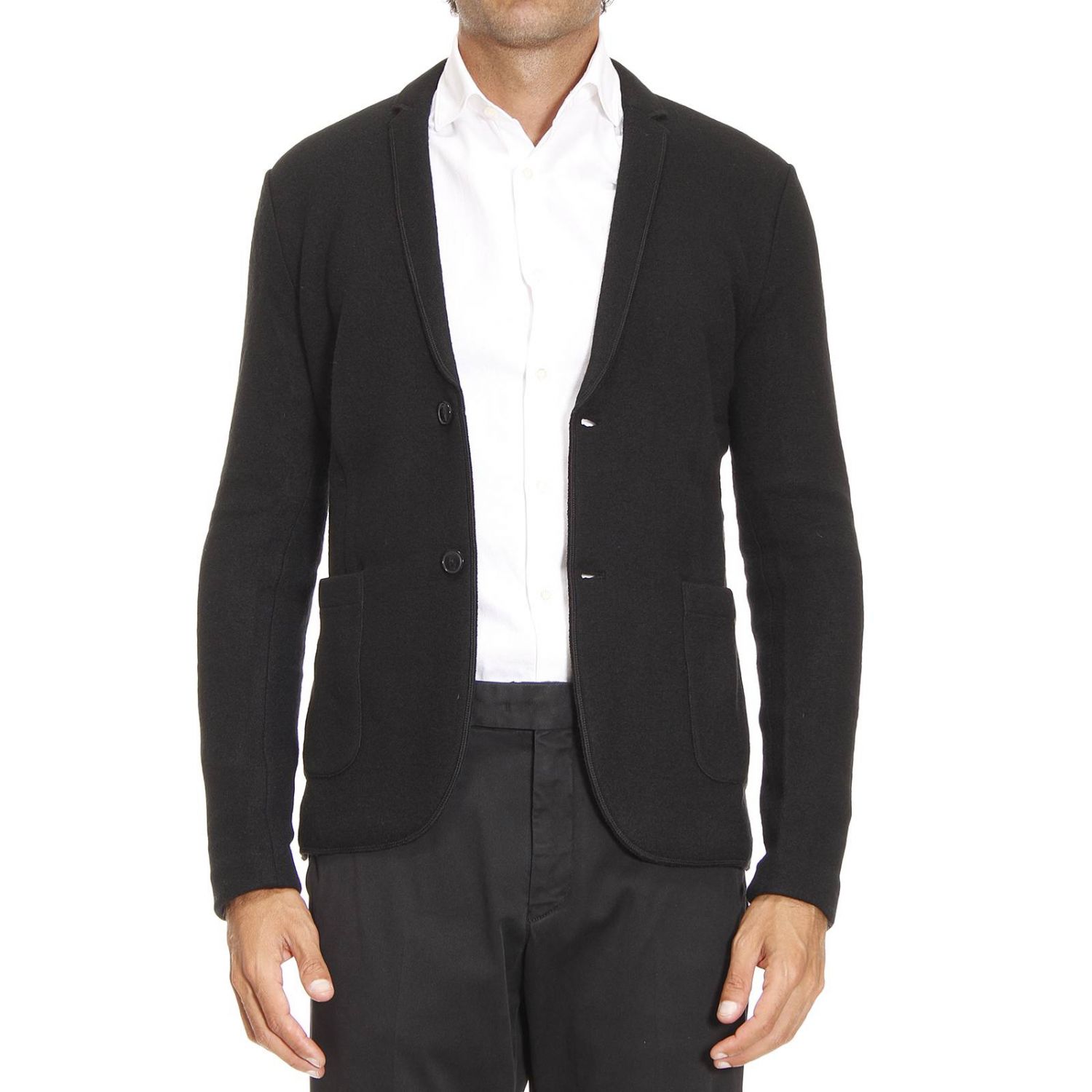 Armani Jeans Outlet: Sport coat man - Black | Blazer Armani Jeans 6X6EB1  6M0CZ GIGLIO.COM
