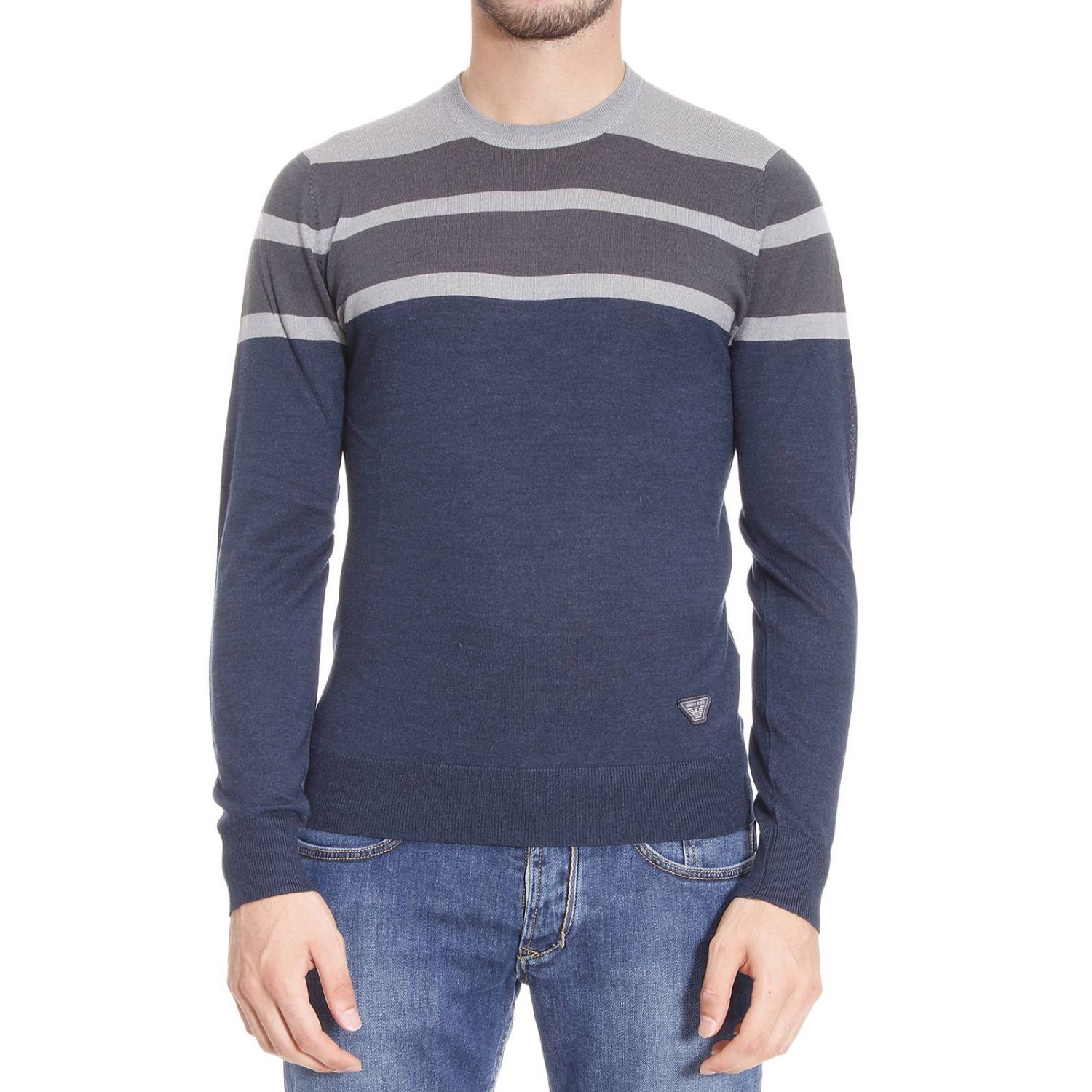 Armani Jeans Outlet: Sweater man | Sweater Armani Jeans Men Blue ...