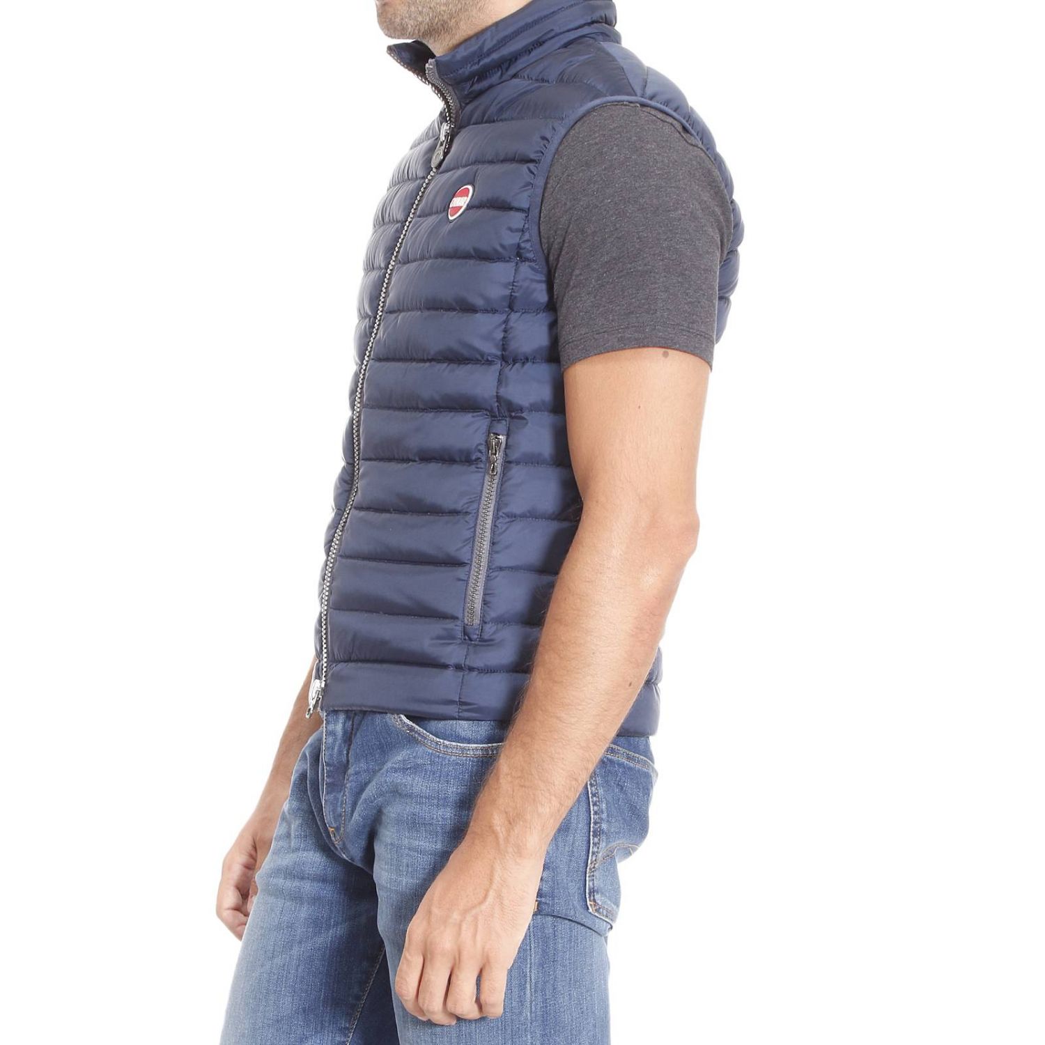 Colmar Outlet: 100 grammi piumino smanicato - Blue Navy | Giacca Colmar  1278 1MQ GIGLIO.COM