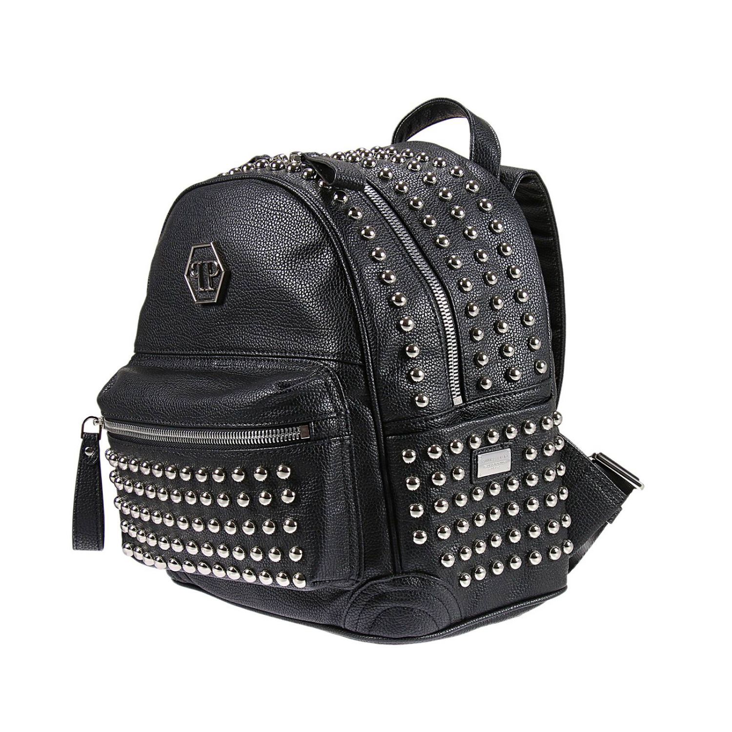 Philipp Plein Outlet: Zaino con borchie - Nero | Borsa Philipp Plein  AG922859 GIGLIO.COM