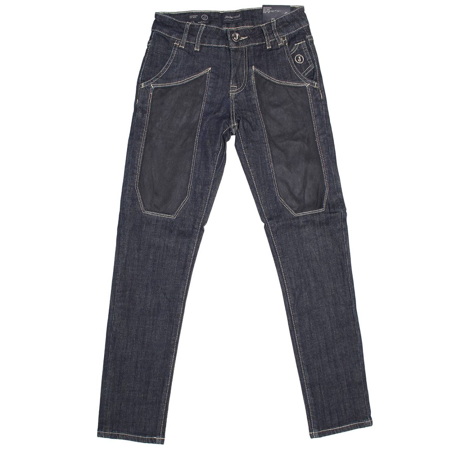 Jeckerson Outlet: Denim tasche america con toppe alcantara blu | Jeans  Jeckerson Bambino Blue | Jeans Jeckerson JA651514 GIGLIO.COM