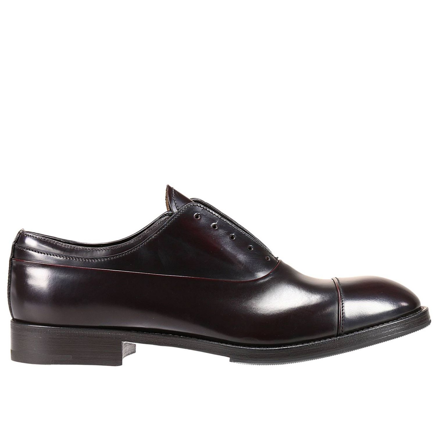Premiata Outlet: Amras francesina senza lacci pelle fondo gomma e pelle -  Bordeaux | Scarpe Stringate Premiata 30975 AMRAS GIGLIO.COM