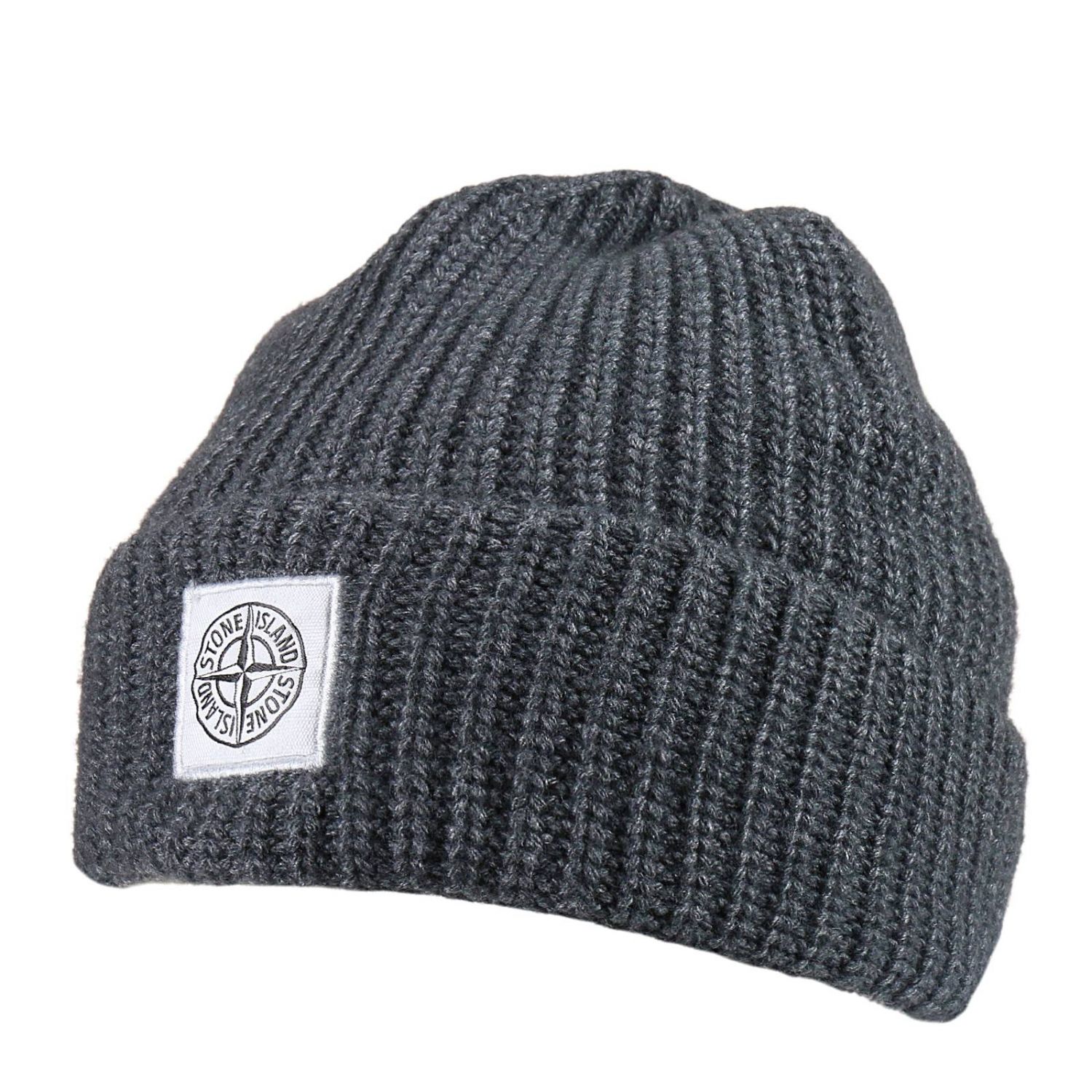 stone island beanie grey