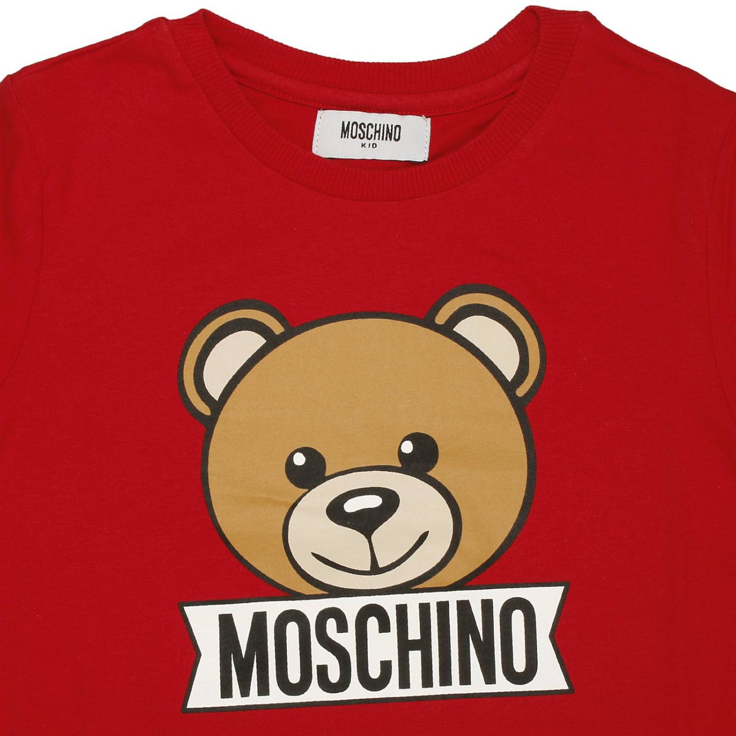 red moschino shirt