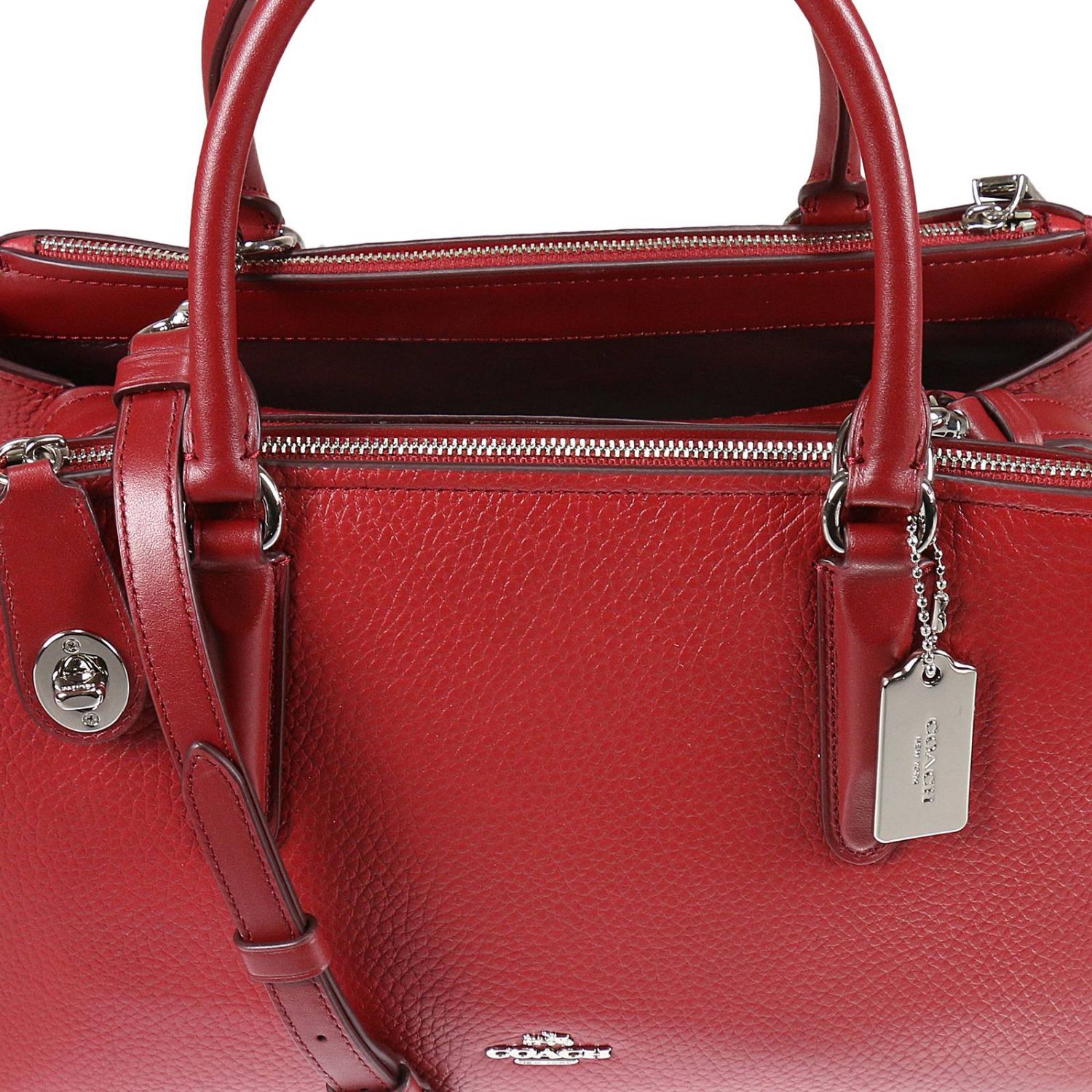 Coach Outlet Brooklyn 28 2 manici media pelle con tracolla Borsa A