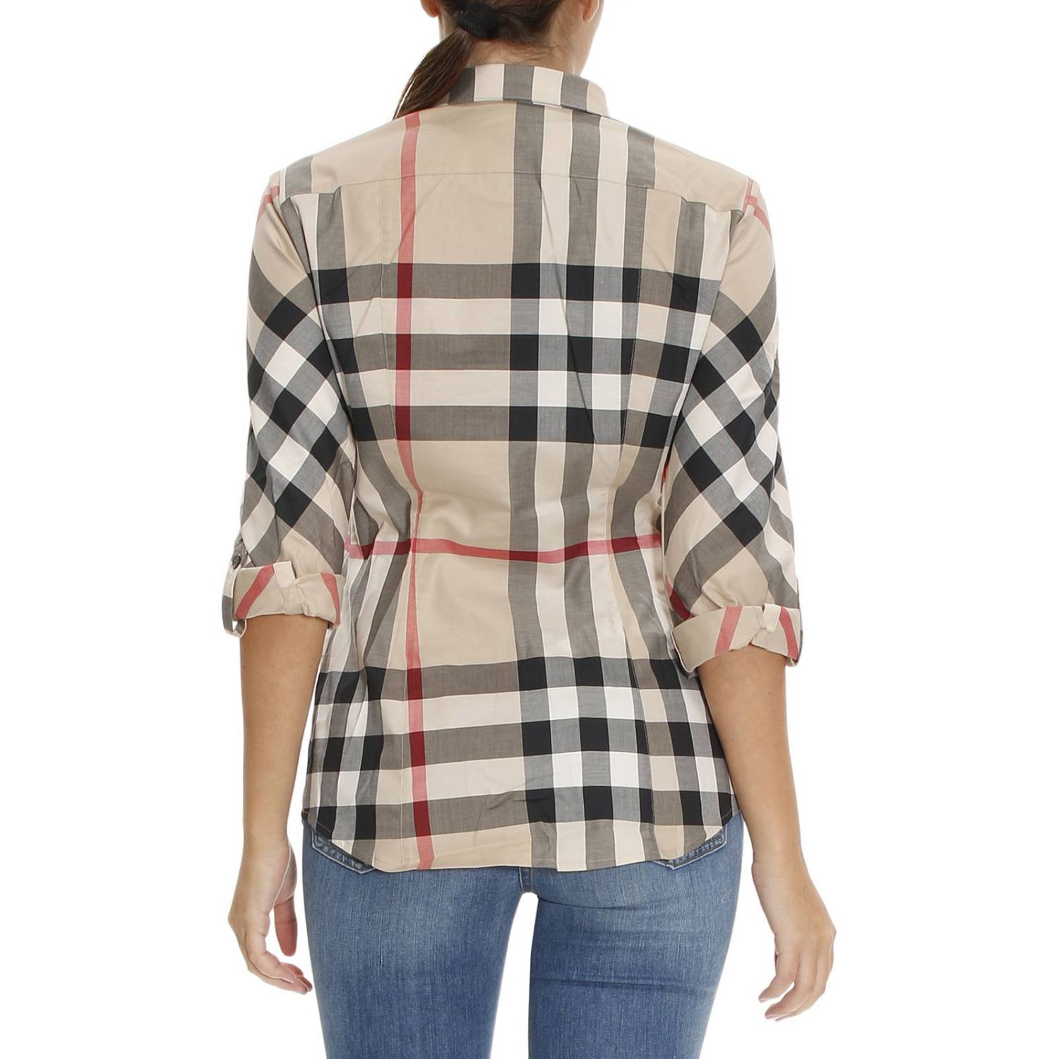 Burberry Outlet: Shirt women | Shirt Burberry Women Beige | Shirt ...
