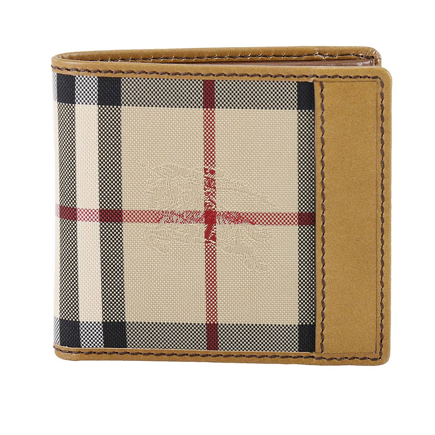 Burberry Outlet: Portafoglio a libro con motivo Horseferry check |  Portafoglio Burberry Uomo Beige | Portafoglio Burberry 3963270 GIGLIO.COM