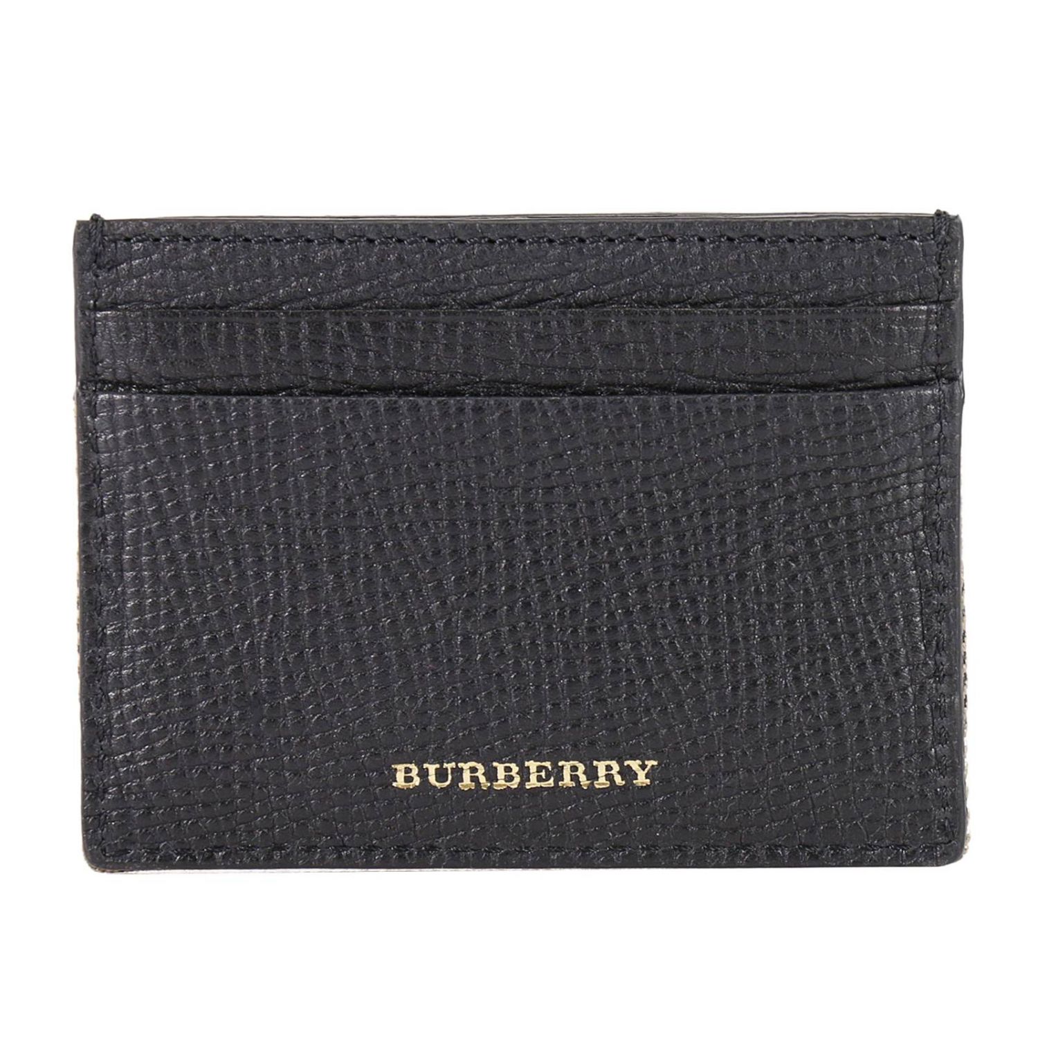 Burberry Outlet: Sandon porta carte di credito pelle con dettaglio