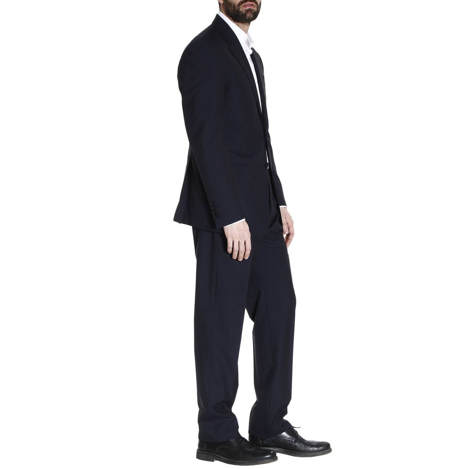 Giorgio Armani Outlet: Abito linea Soft in lana gessato - Blue | Abito  Giorgio Armani VSVE2E VS801 GIGLIO.COM