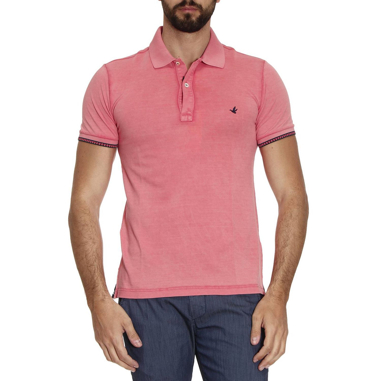 men peach shirt