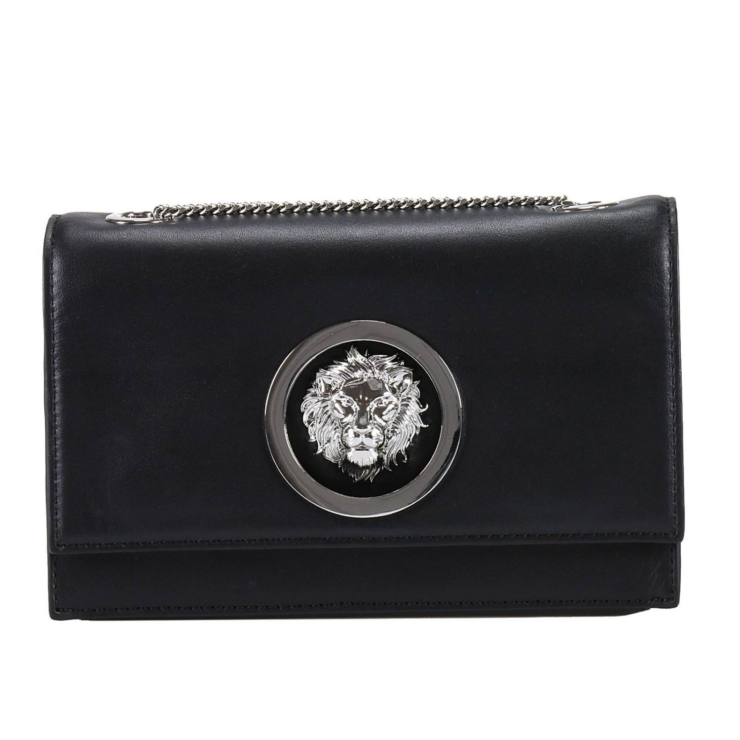 Versus Outlet: Pochette mini con tracolla in pelle di vitello - Nero |  Borsa Mini Versus FBD1266 FBC GIGLIO.COM