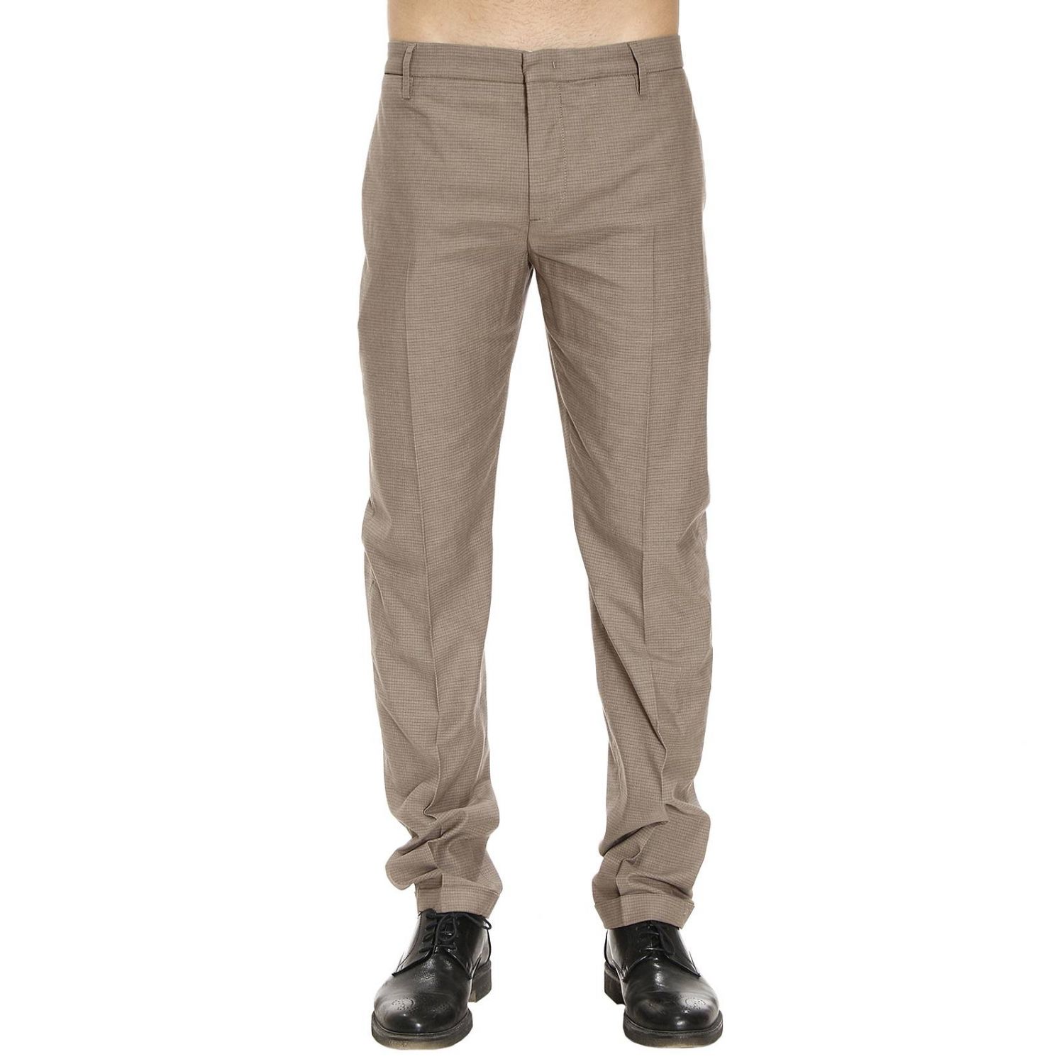 Siviglia White Outlet: Pantalone in cotone stretch con micro stampa a  quadri | Pantalone Siviglia White Uomo Marrone | Pantalone Siviglia White  BWCW S701 GIGLIO.COM