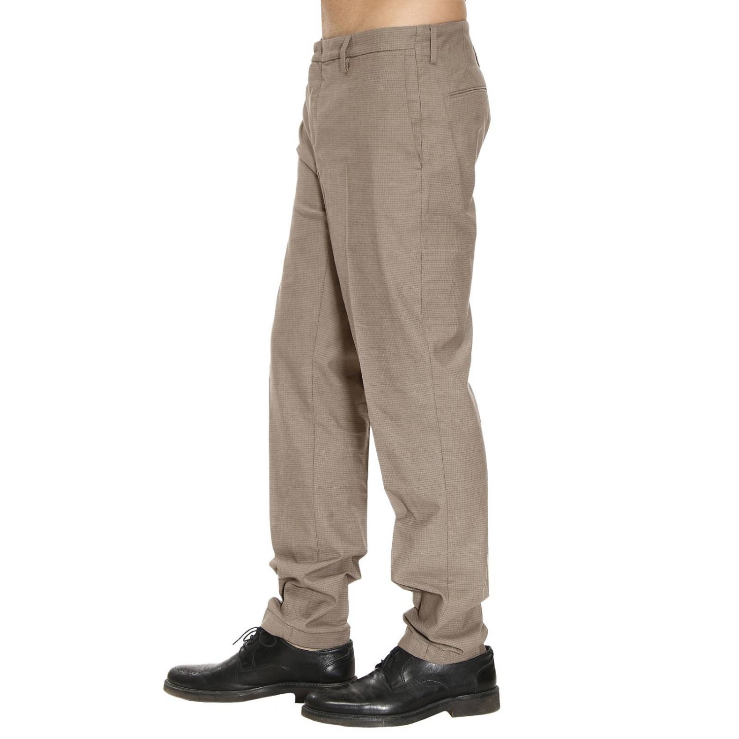 Siviglia White Outlet: Pantalone in cotone stretch con micro stampa a  quadri | Pantalone Siviglia White Uomo Marrone | Pantalone Siviglia White  BWCW S701 GIGLIO.COM