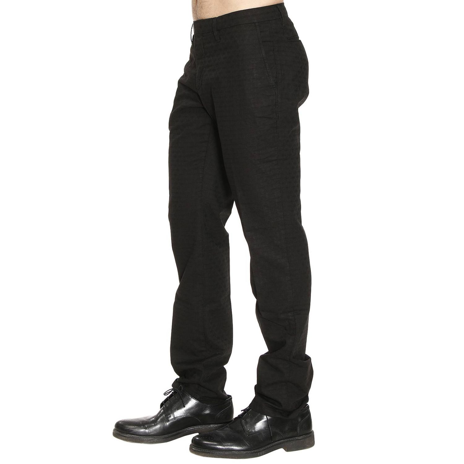 Siviglia White Outlet: Pantalone in cotone e lino operato - Nero | Pantalone  Siviglia White BBXW S102 GIGLIO.COM