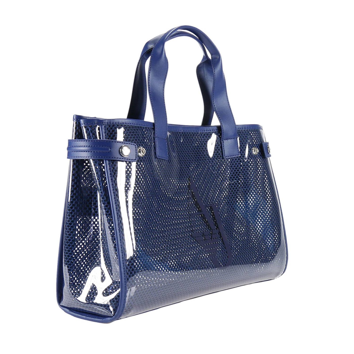 Armani Jeans Outlet: Shoppiing pvc trasparente con rete interna | Borse  Tote Armani Jeans Donna Blue | Borse Tote Armani Jeans 922591 7P780  GIGLIO.COM