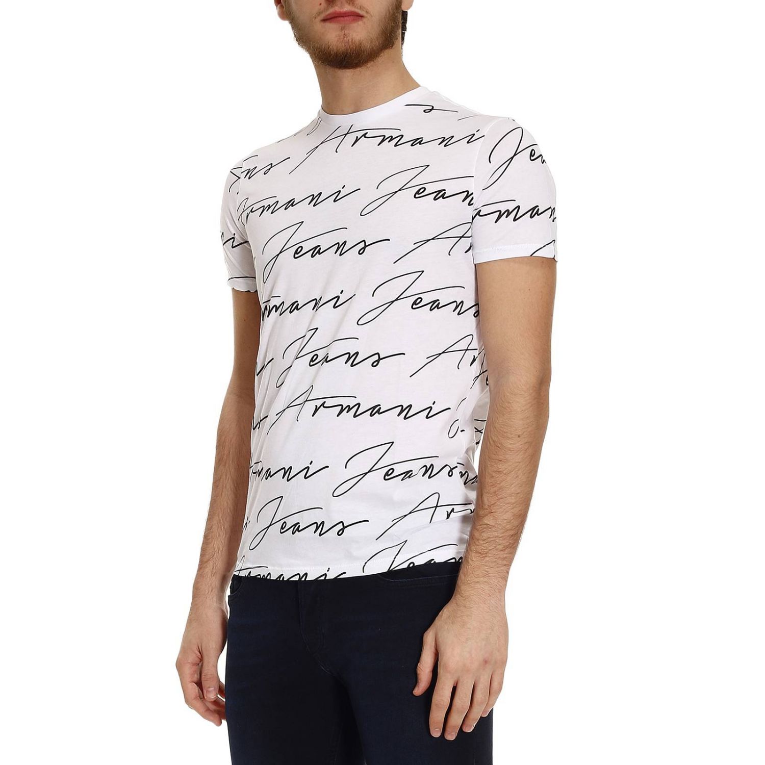 armani jeans white shirt