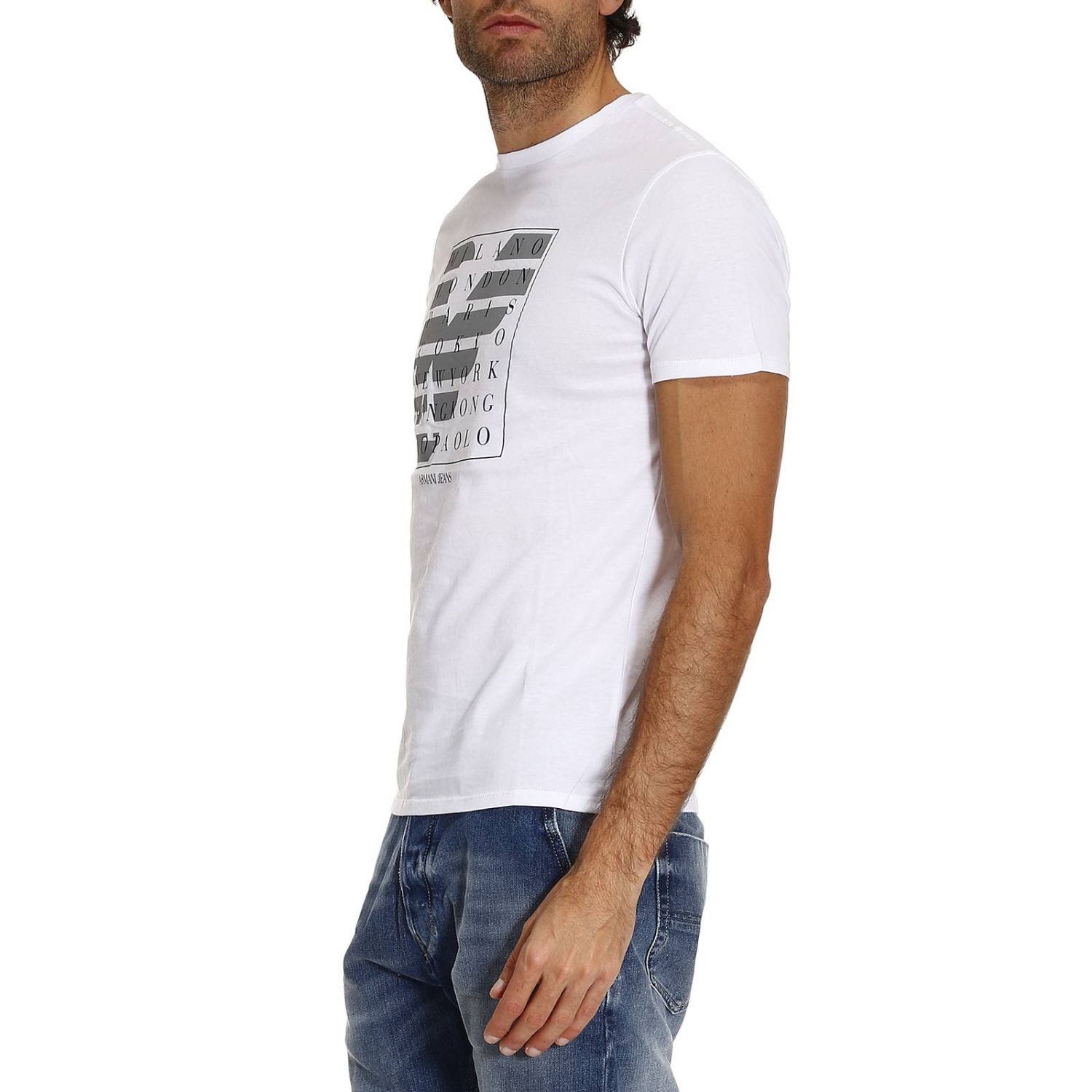 armani jeans white shirt