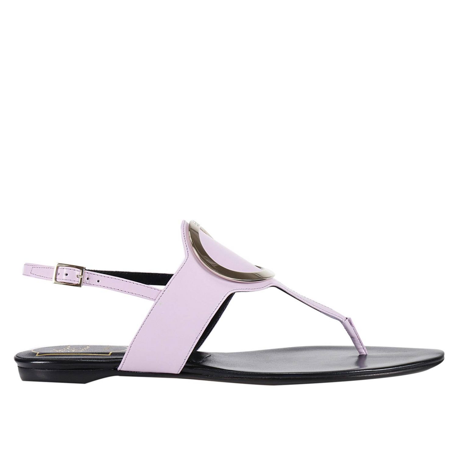 ROGER VIVIER: Zapatos mujer | Sandalias Planas Roger Vivier Mujer Lila | Sandalias  Planas Roger Vivier RVW02516780 BSS GIGLIO.COM