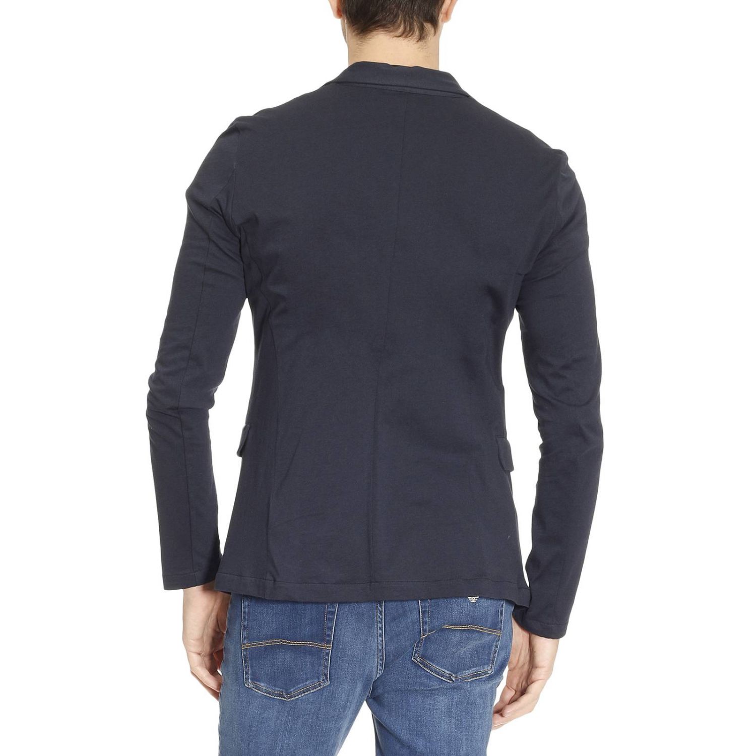 Armani Jeans Outlet: Blazer hombre - Azul Oscuro | Americana Armani Jeans  3Y6G81 6J12Z GIGLIO.COM