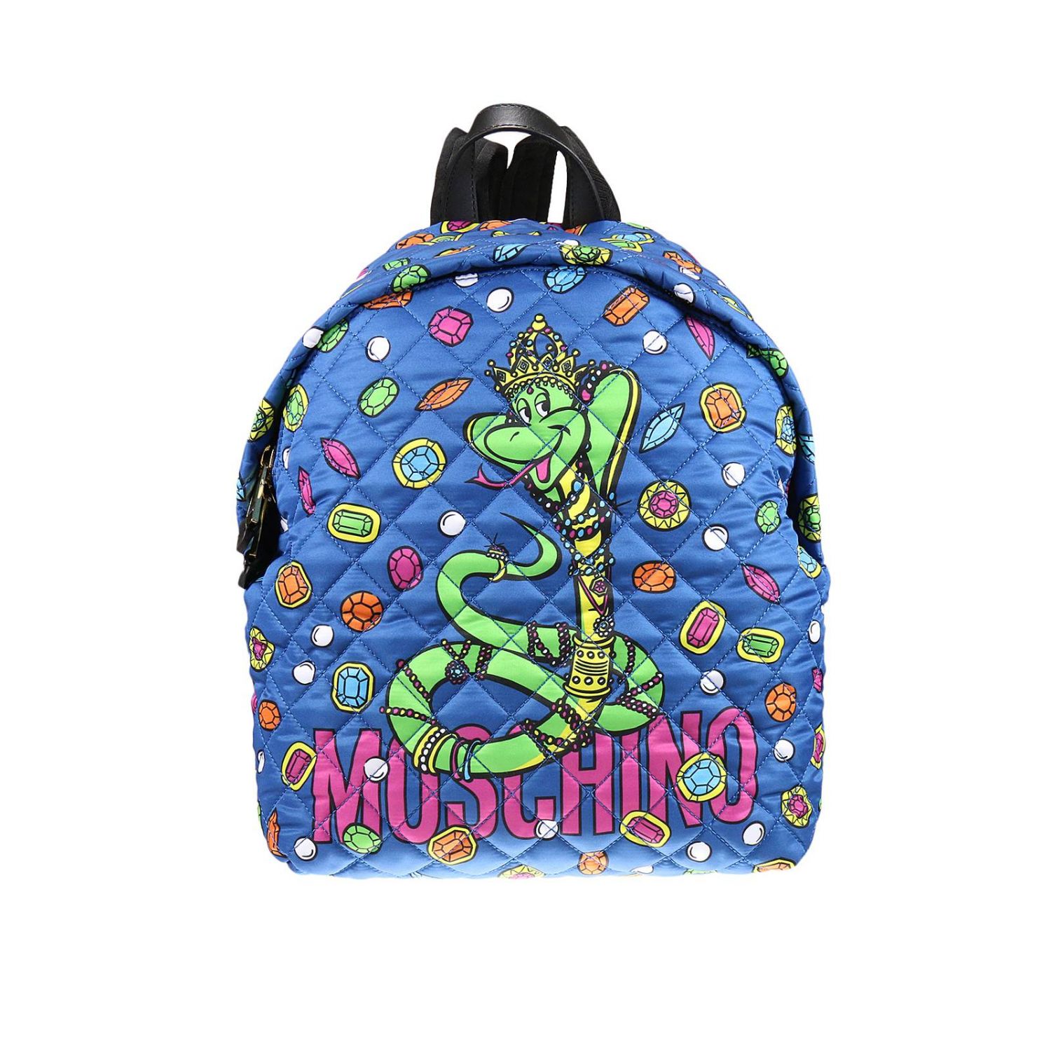 LOVE MOSCHINO Zaino in tessuto jacquard FUCILE/NERO AI19