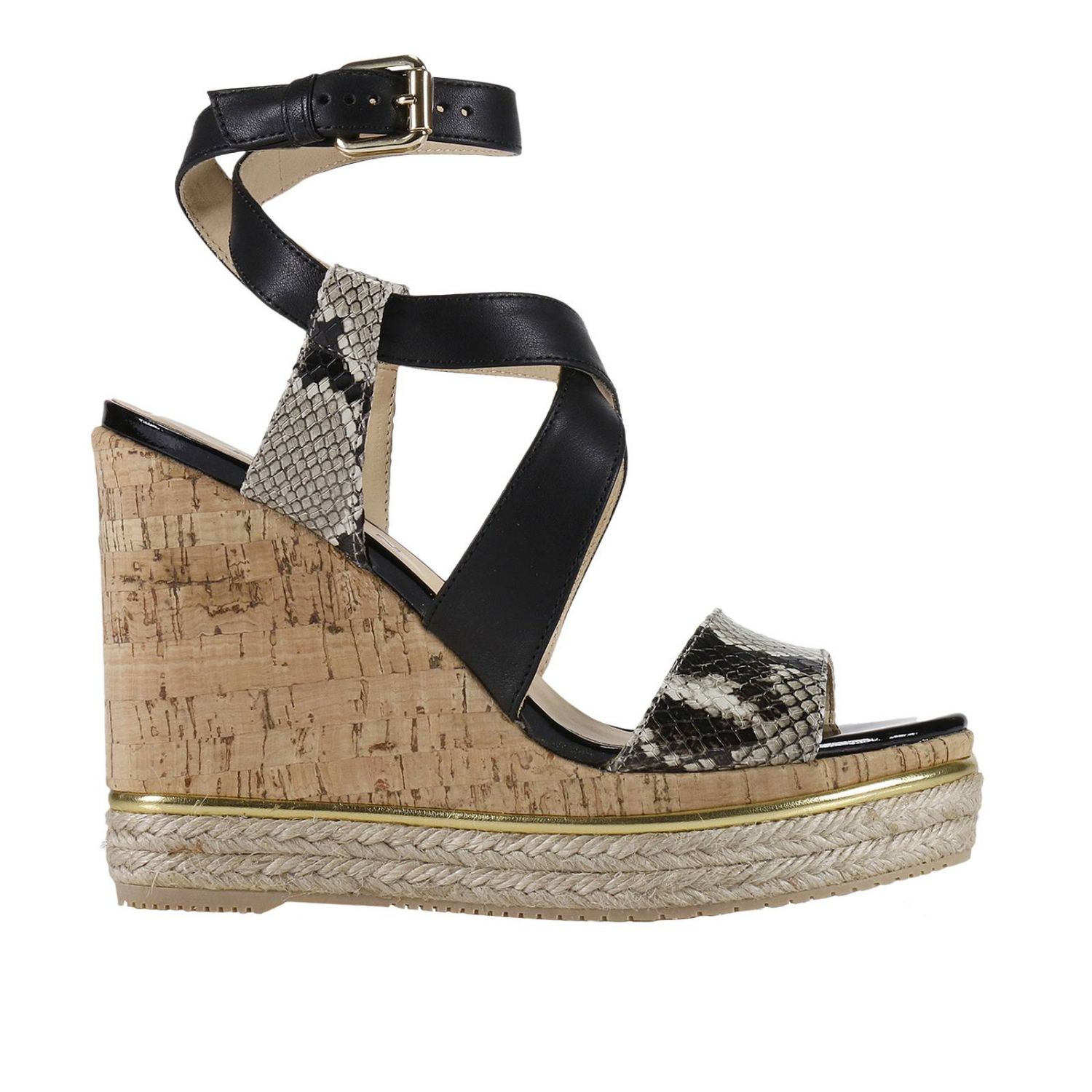 Hogan Outlet: Zeppa tacco 9+3 sughero e pelle stampa pitone | Scarpe Con  Zeppa Hogan Donna Nero | Scarpe Con Zeppa Hogan HXW3240U070 G48 GIGLIO.COM
