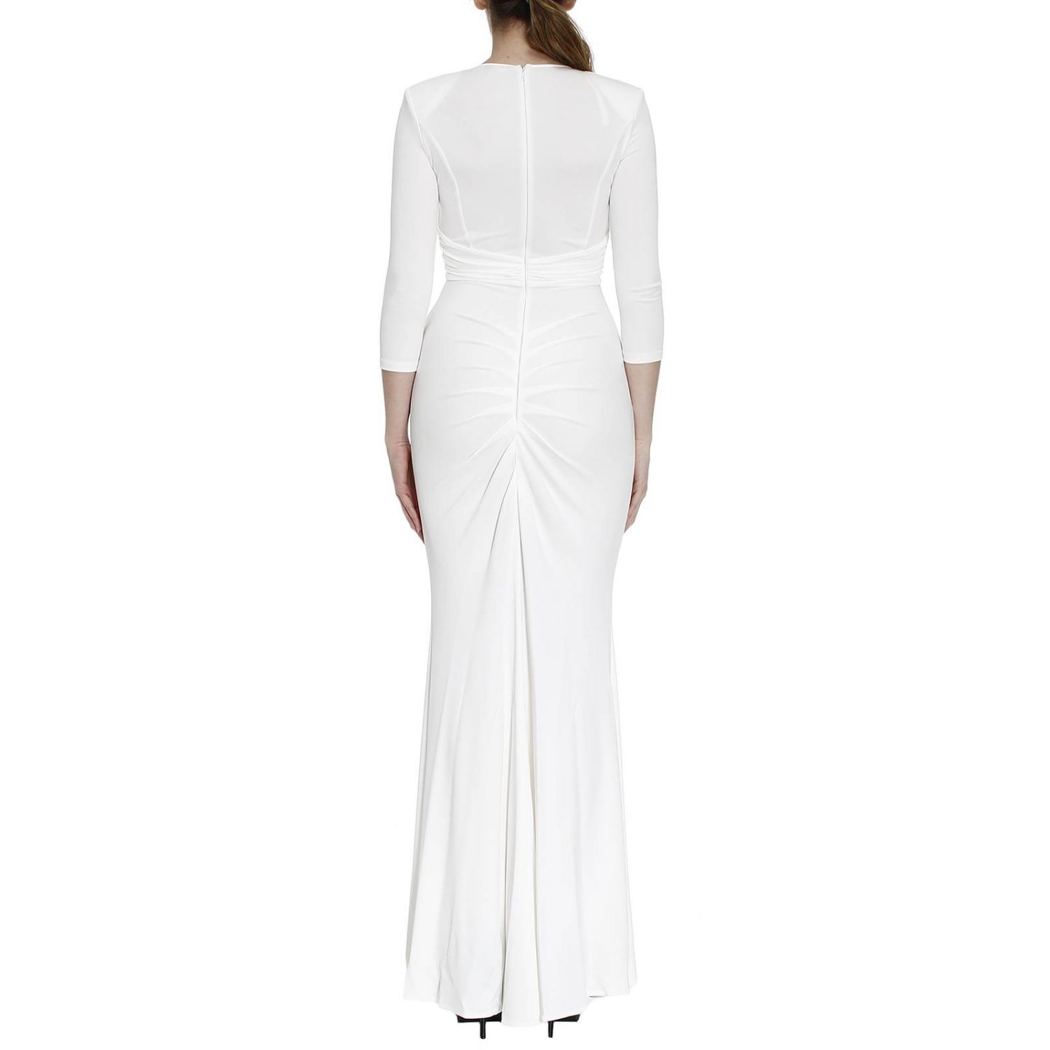 Elisabetta Franchi Outlet: Платье Женская одежда | Платье Elisabetta Franchi  Женское Белый | Платье Elisabetta Franchi AB5533947 GIGLIO.COM
