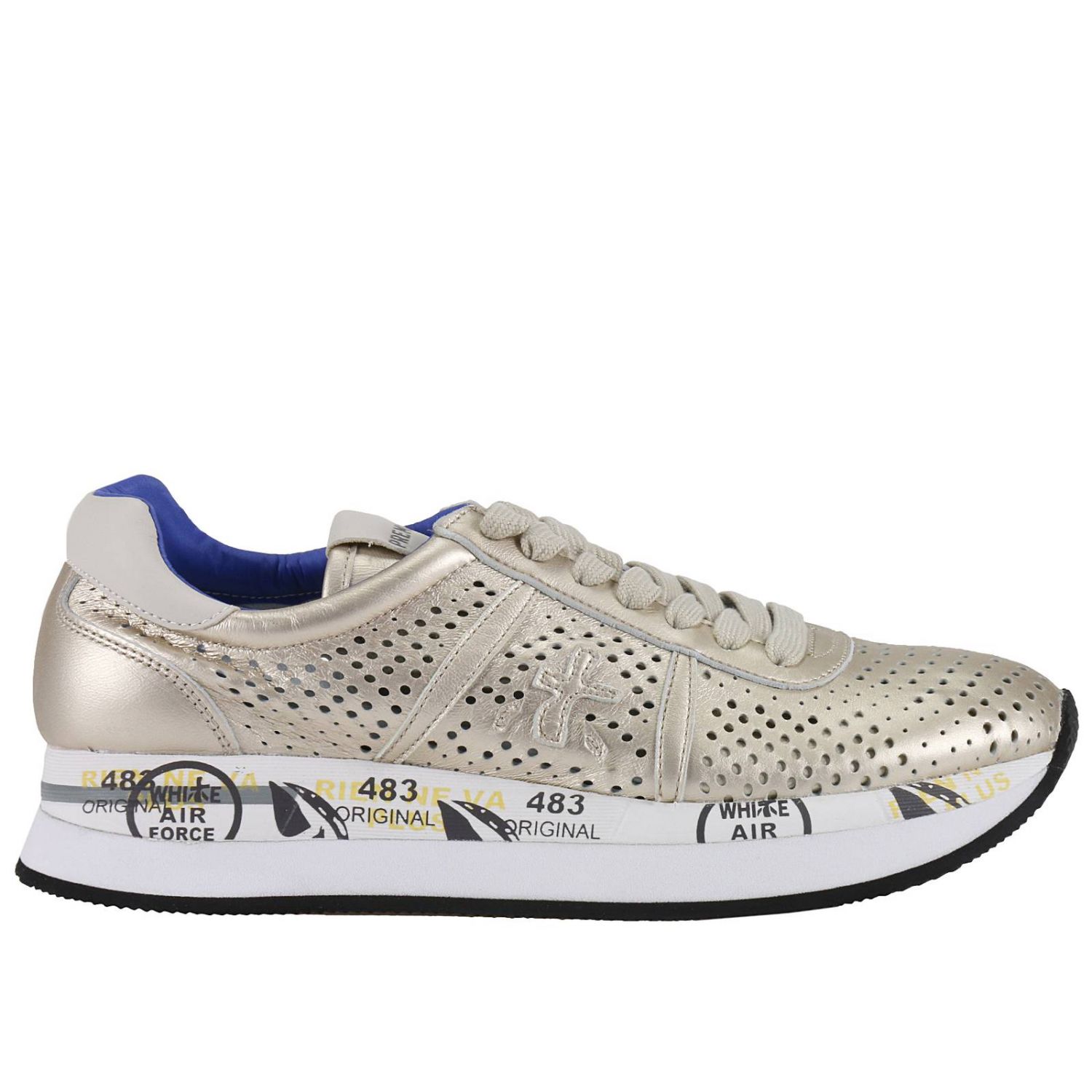 Premiata Outlet: Conny sneakers rete pois floccato - Oro | Sneakers Premiata  CONNY GIGLIO.COM