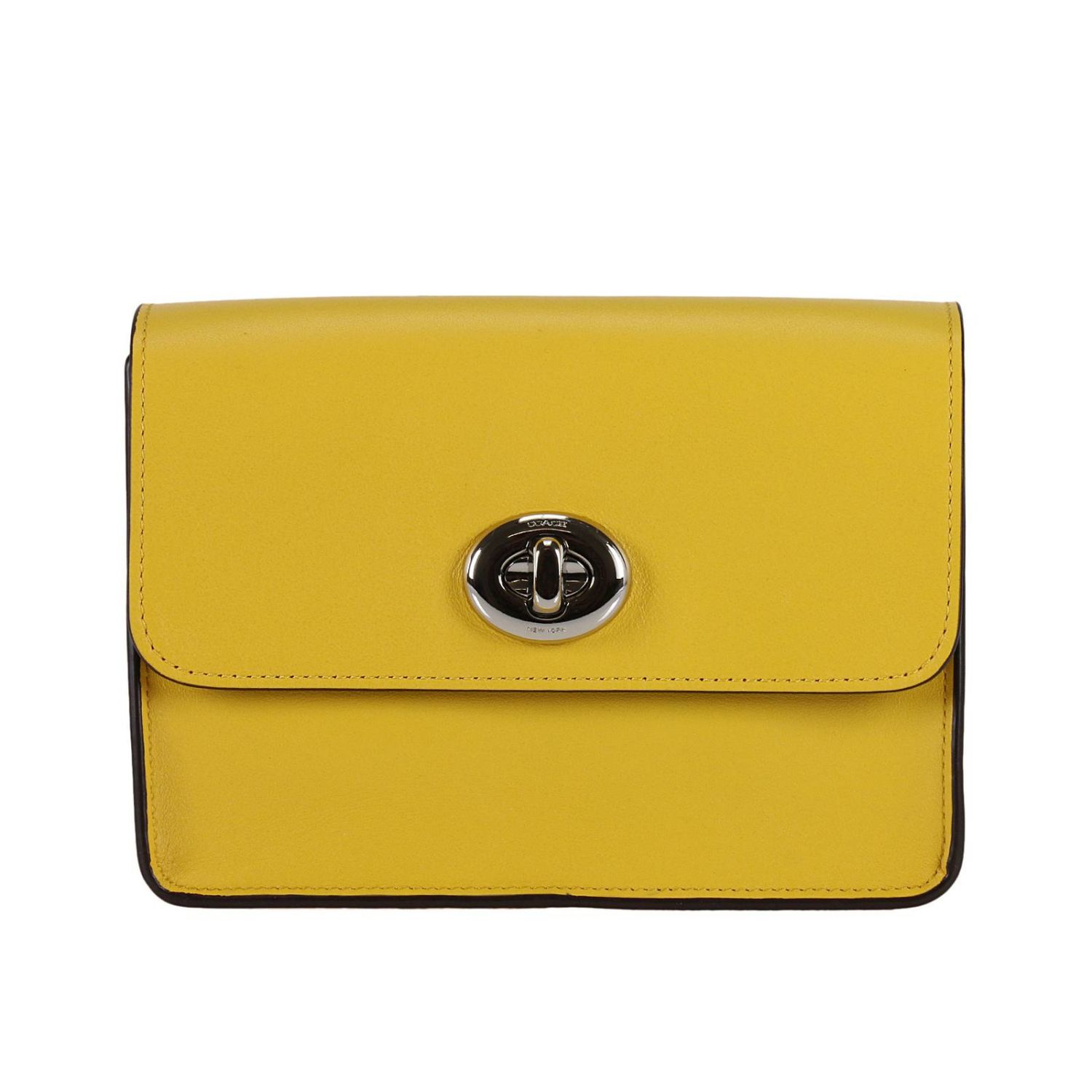 yellow coach shoulder bag
