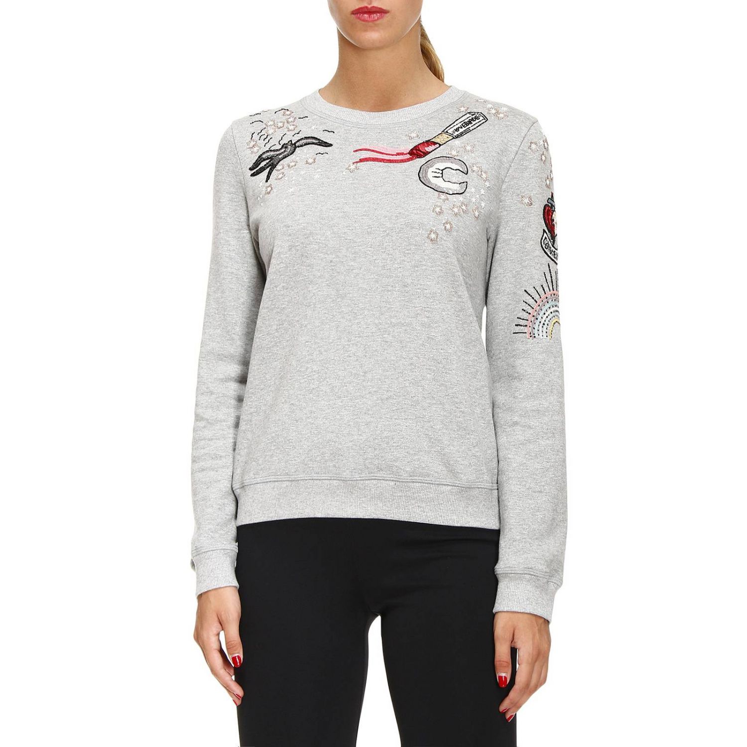 Valentino Outlet: Sweater women | Sweatshirt Valentino Women Grey ...