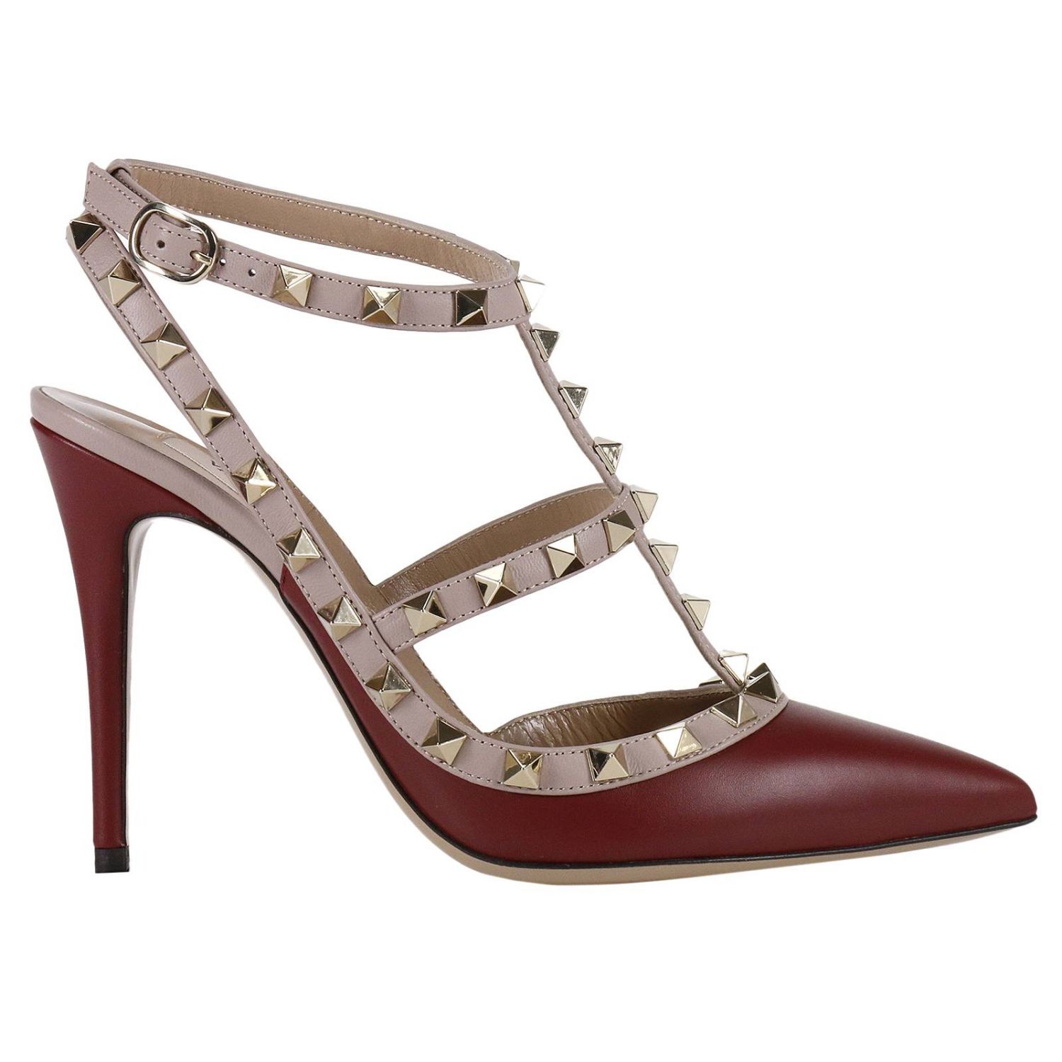 VALENTINO GARAVANI: Ankle Strap Rockstud tacco 10 cm con motivo bicolor e  micro borchie | Décolleté Valentino Garavani Donna Bordeaux | Décolleté  Valentino Garavani NW2S0393 VOD GIGLIO.COM