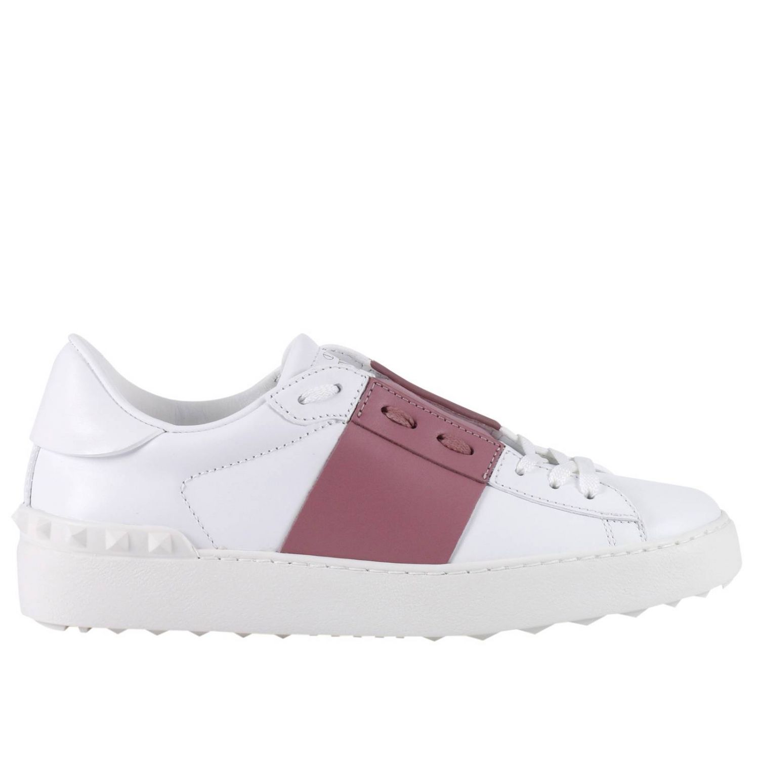 Valentino Garavani | Sneaker Rockstud in Pelle Bianca e Rosa - Donna –  Wanan Luxury