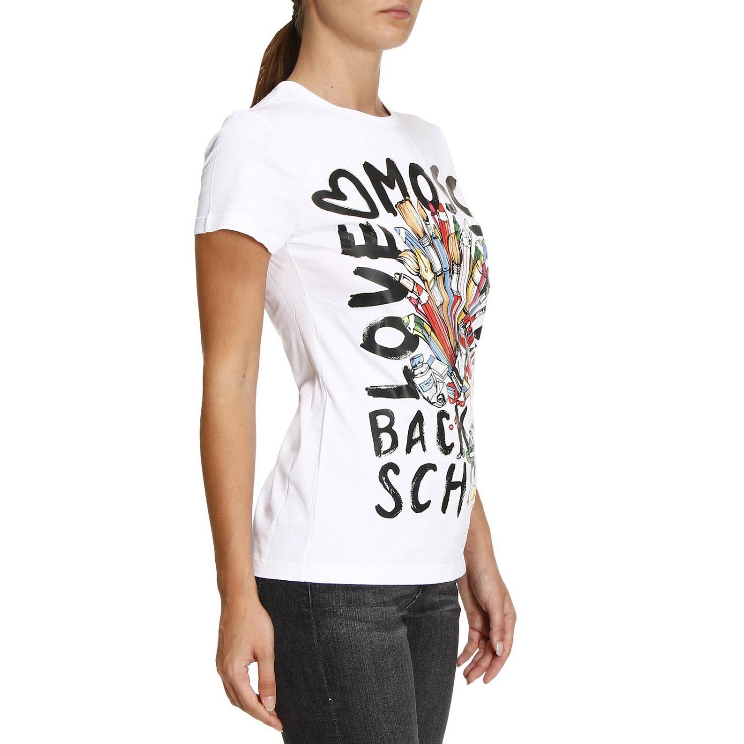 love moschino white t shirt