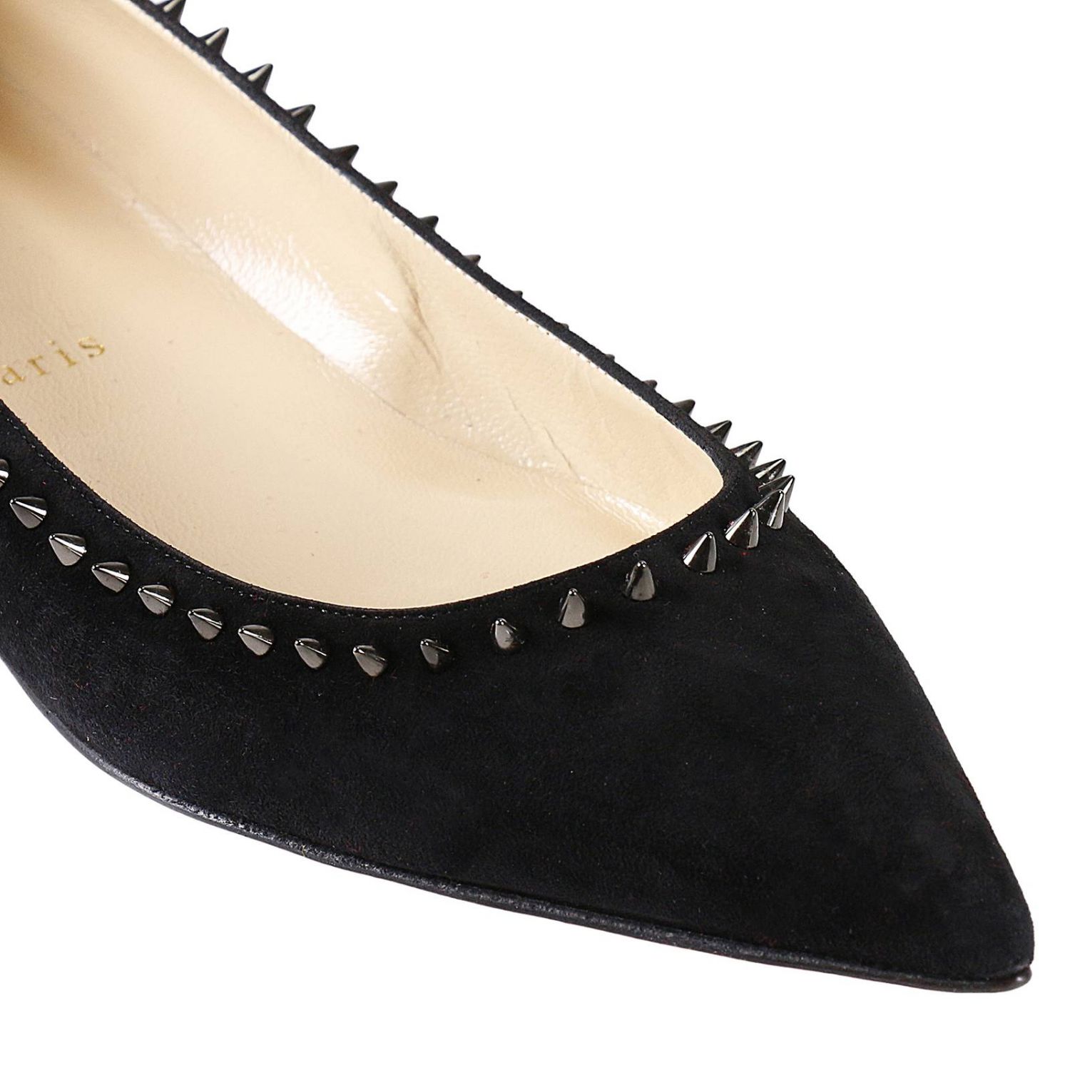 louboutin lace flats