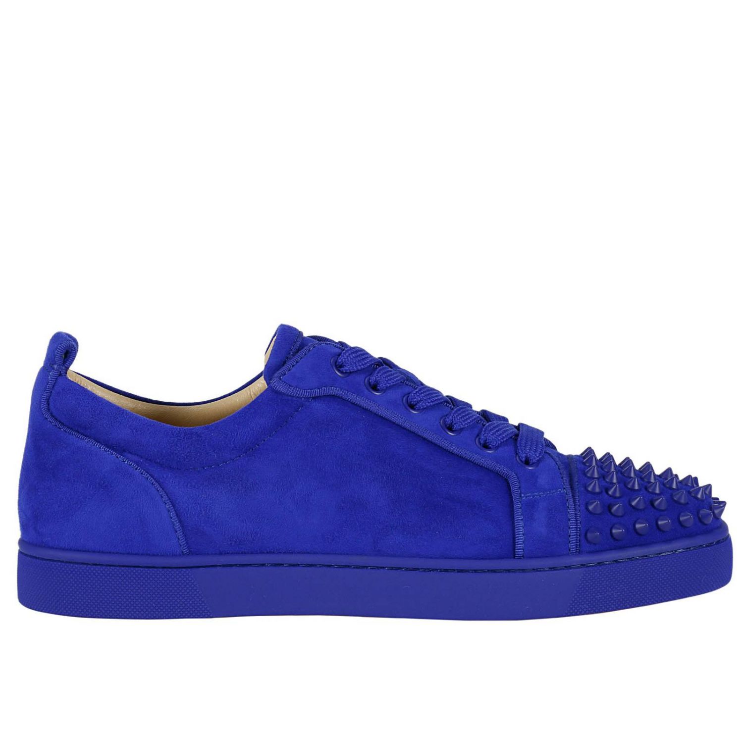 blue suede louboutin mens