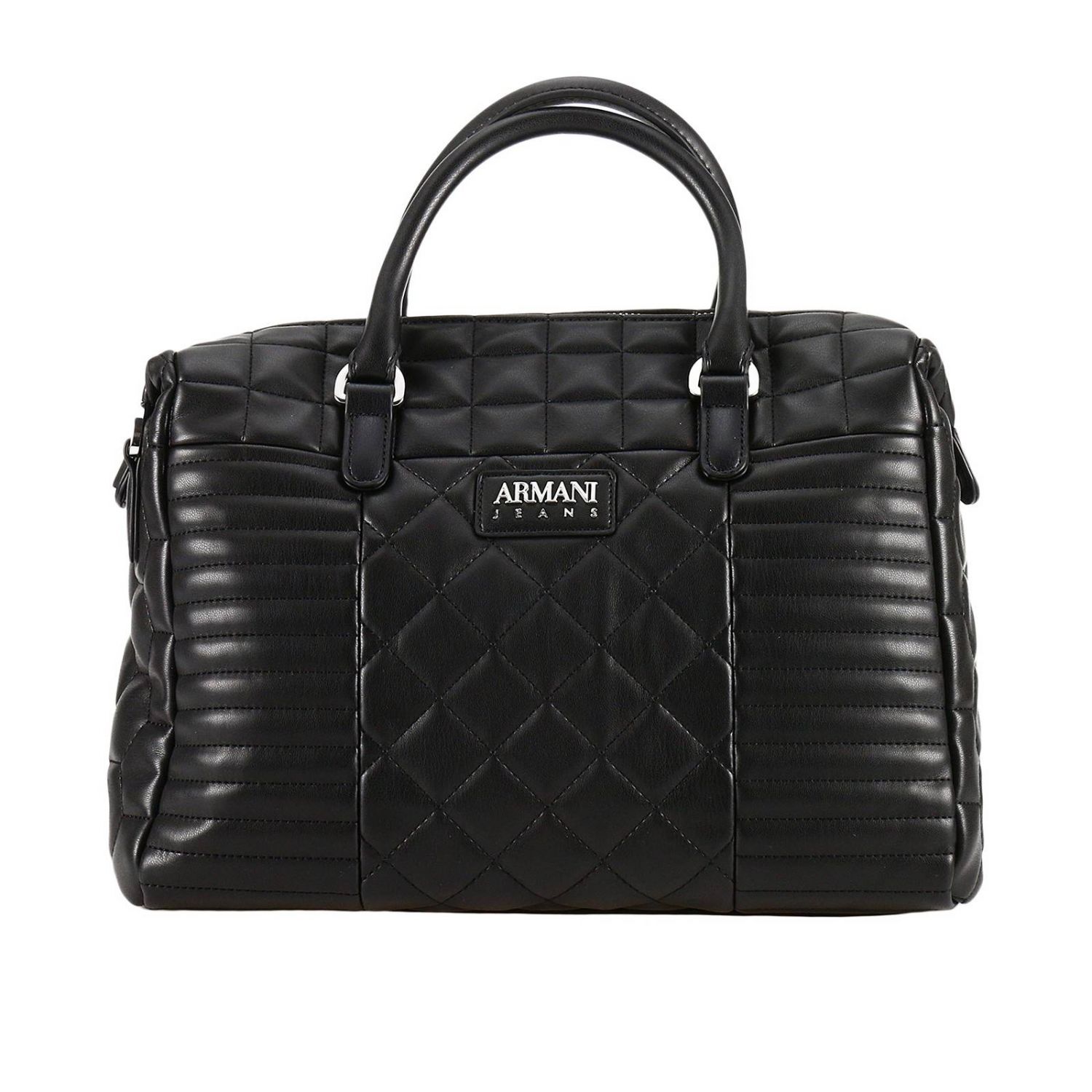 Armani Jeans Outlet: Bauletto in pelle sintetica matelassé con tracolla  removibile - Nero | Borsa A Mano Armani Jeans 922269 7A792 GIGLIO.COM